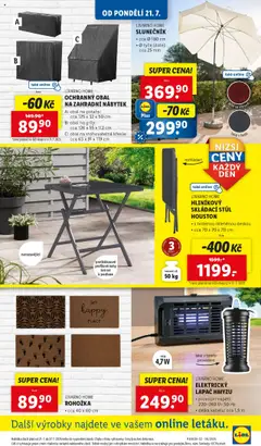 Lidl leták od 21.07.2025 | Strana: 39 | Produkty: Obal na zahradní nábytek, Elektrický lapač hmyzu, Nábytek, Rohožka