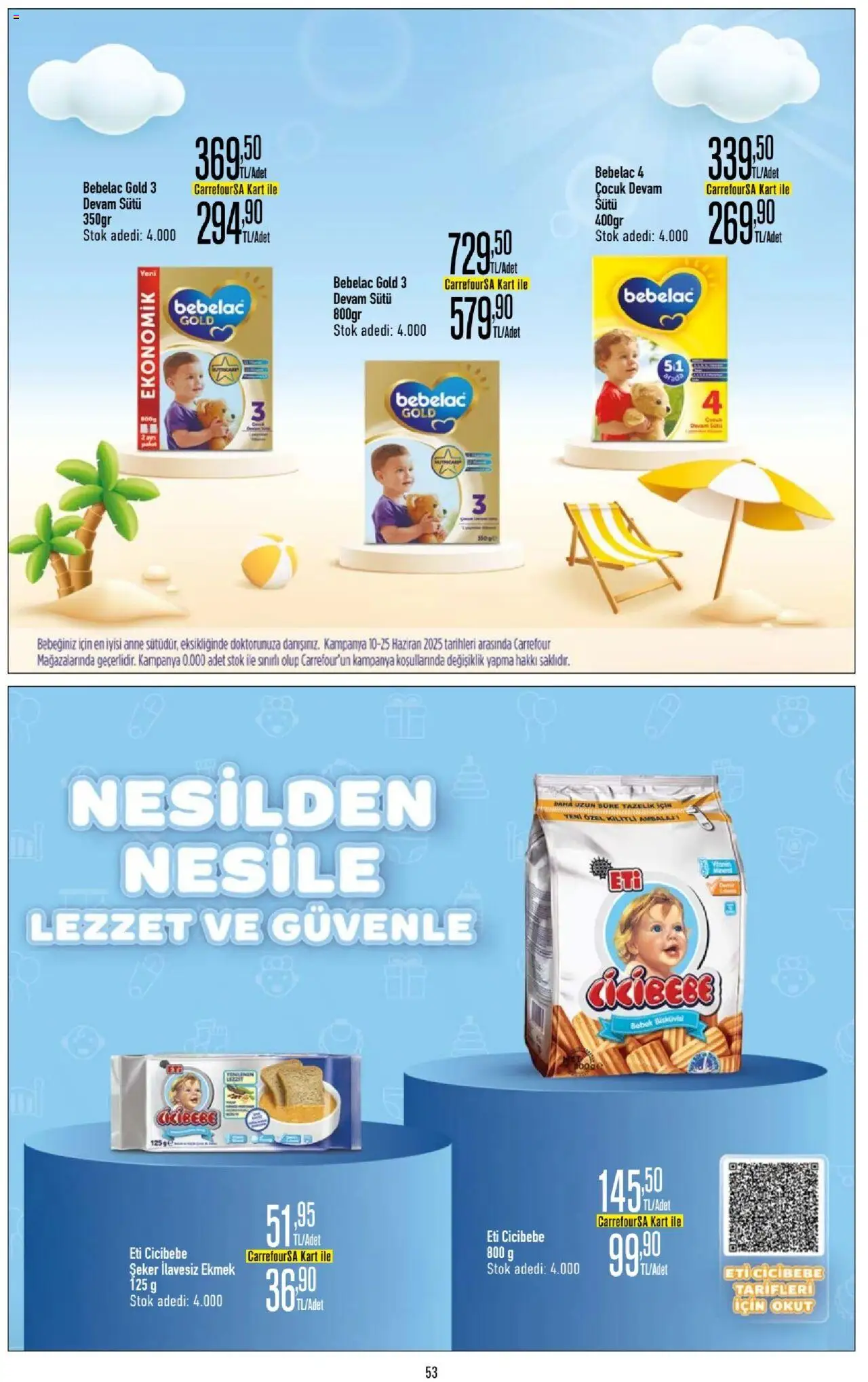 CarrefourSA Katalog - 10.06.2025 tarihinden itibaren geçerlidir | Sayfa: 54 | Ürünler: Ekmek, Şeker