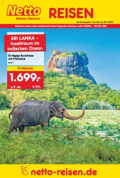 Netto Reisen Reise-Sonderangebote ab 09.10.2025 gültig