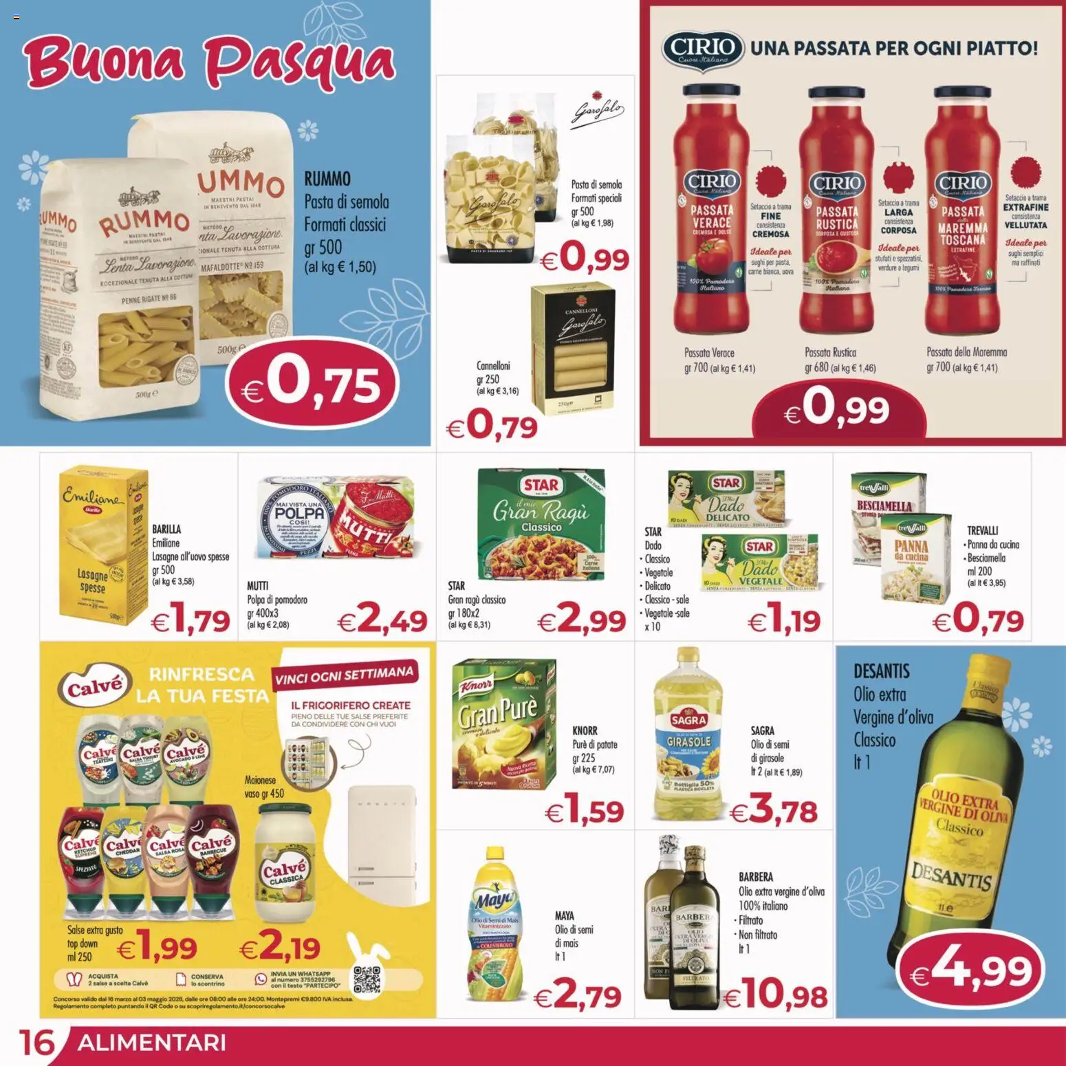 Volantino MerSi Supermercati del 18.03.2026 | Pagina: 16 | Prodotti: Setaccio, Verdure, Sale, Pomodoro
