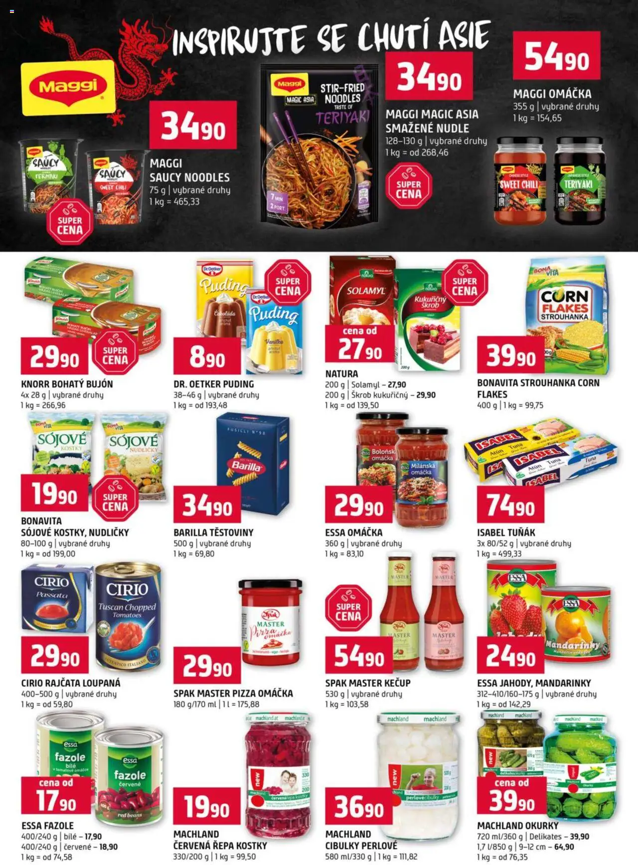 Terno leták - Blatná, Český Krumlov, Prachatice, Strakonice, Tábor, Zlín od 15.10.2025 | Strana: 10 | Produkty: Okurky, Passata, Knorr, Nudle