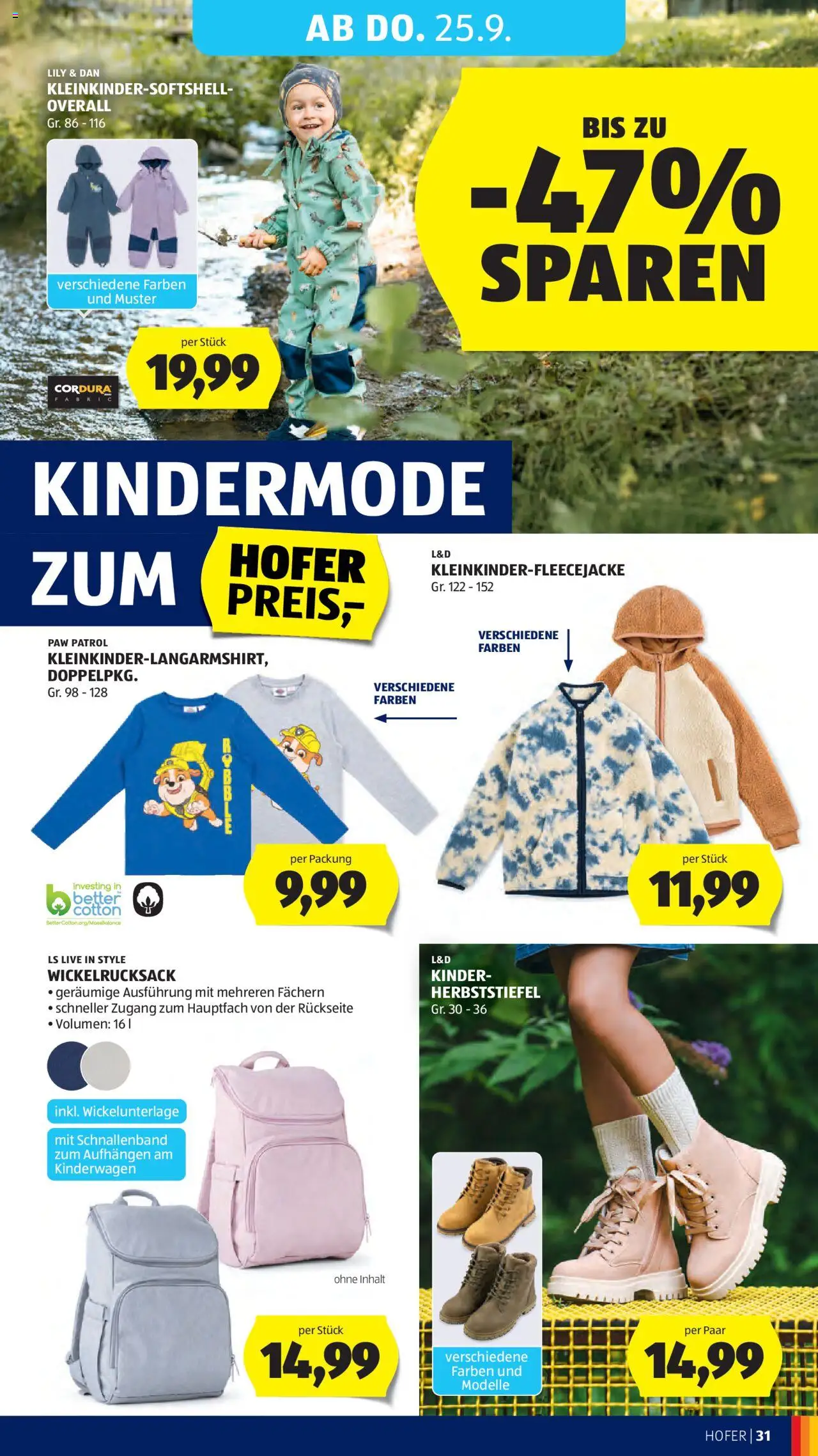 Hofer Flugblatt gültig ab 19.09.2025 | Seite: 35 | Produkte: Overall