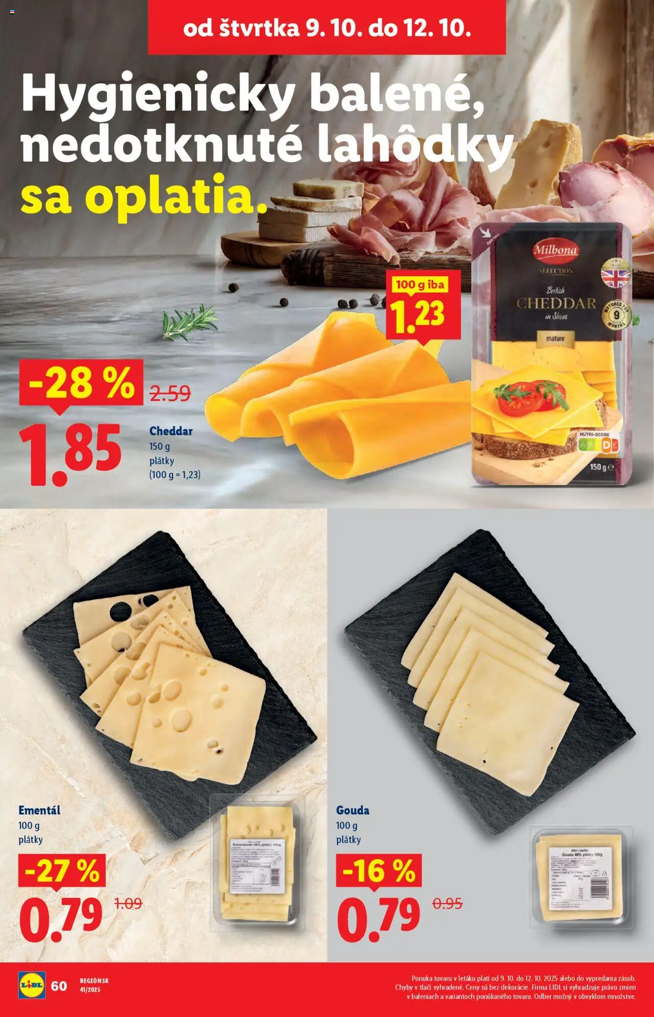 Nové Lidl akcie – leták je platný od 06.10.2025 | Strana: 76 | Produkty: Gouda