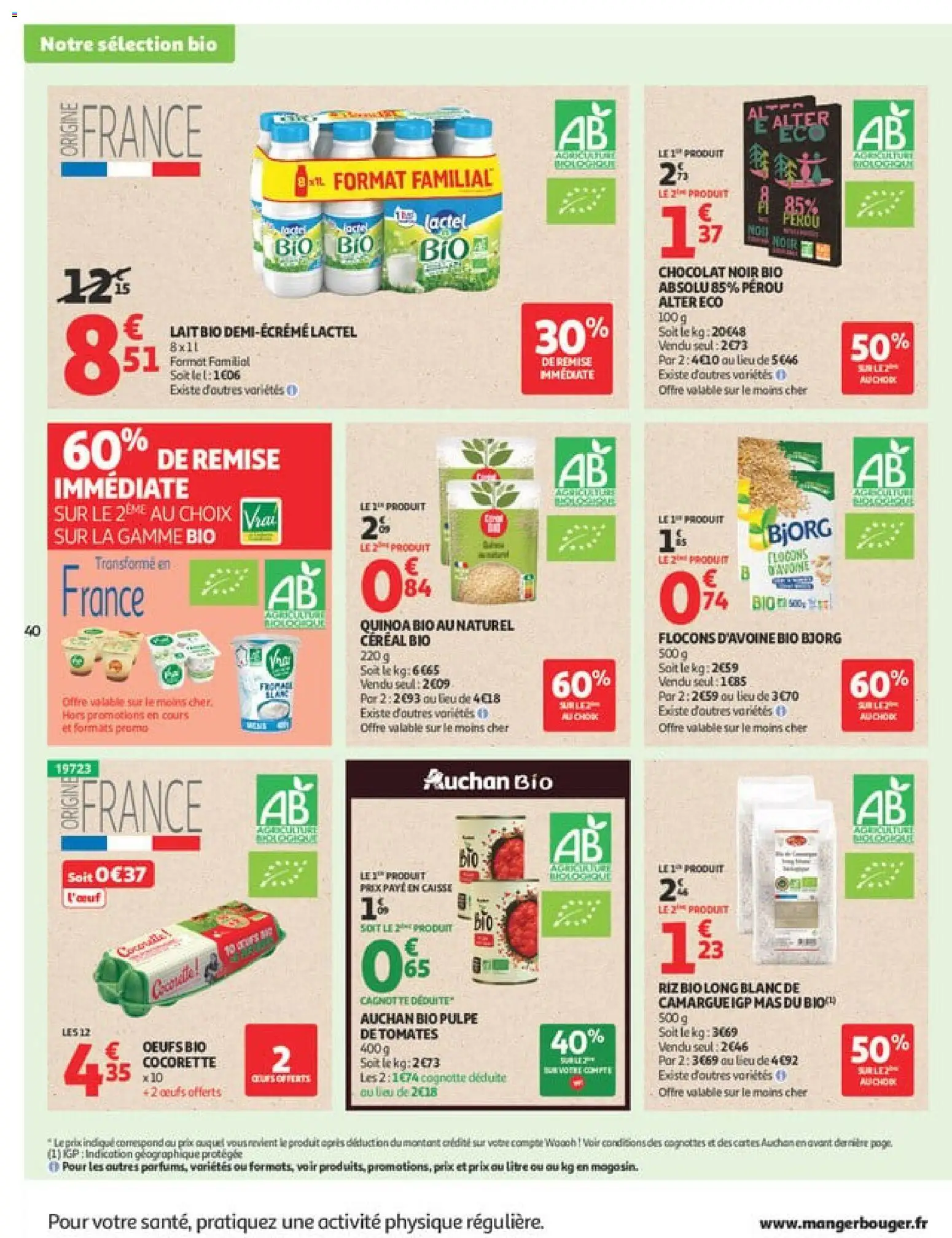 {H1} | Page: 42 | Produits: Flocons d’avoine, Œufs, Chocolat, Riz