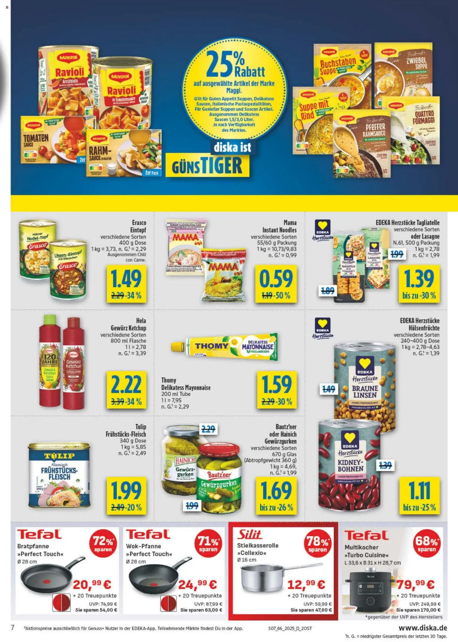 Diska - Diska Angebote Sachsen-Thüringen KW46 – gültig ab 10.11.2025 | Seite: 7 | Produkte: Pfeffer, Multikocher, Ketchup, Gurken