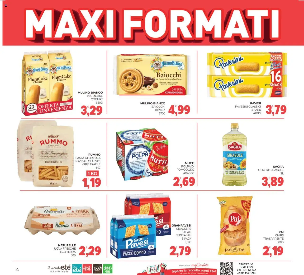 Volantino Eté del 21.10.2025 | Pagina: 4 | Prodotti: Patatine, Olio, Mutti, Olio di girasole