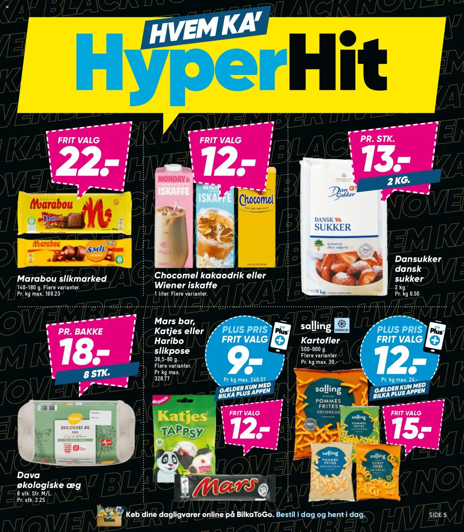 Bilka tilbudsavis – gyldig fra 14.11.2025 | Side: 5 | Produkter: Æg, Pommes frites, Kartofler, Sukker