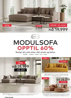 Forhåndsvisning av Skeidar kundeavis gyldig fra 23.03.2026 | Side: 4 | Produkter: Sofa, Sjeselong