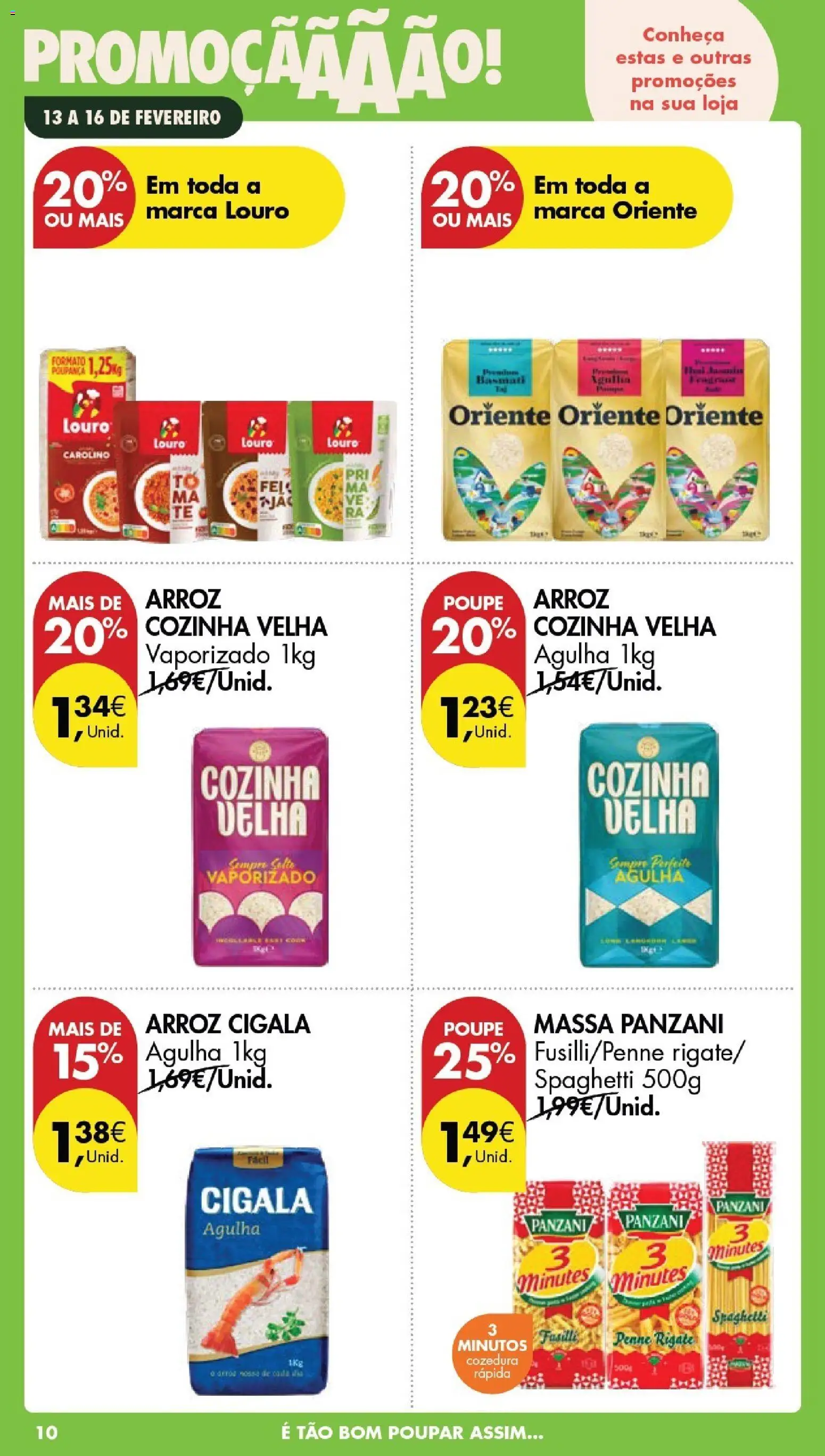 Pingo Doce Poupe este Fim de Semana │ válido de 13.02.2026 | Página: 10 | Produtos: Arroz basmati, Louro, Tomate, Massa