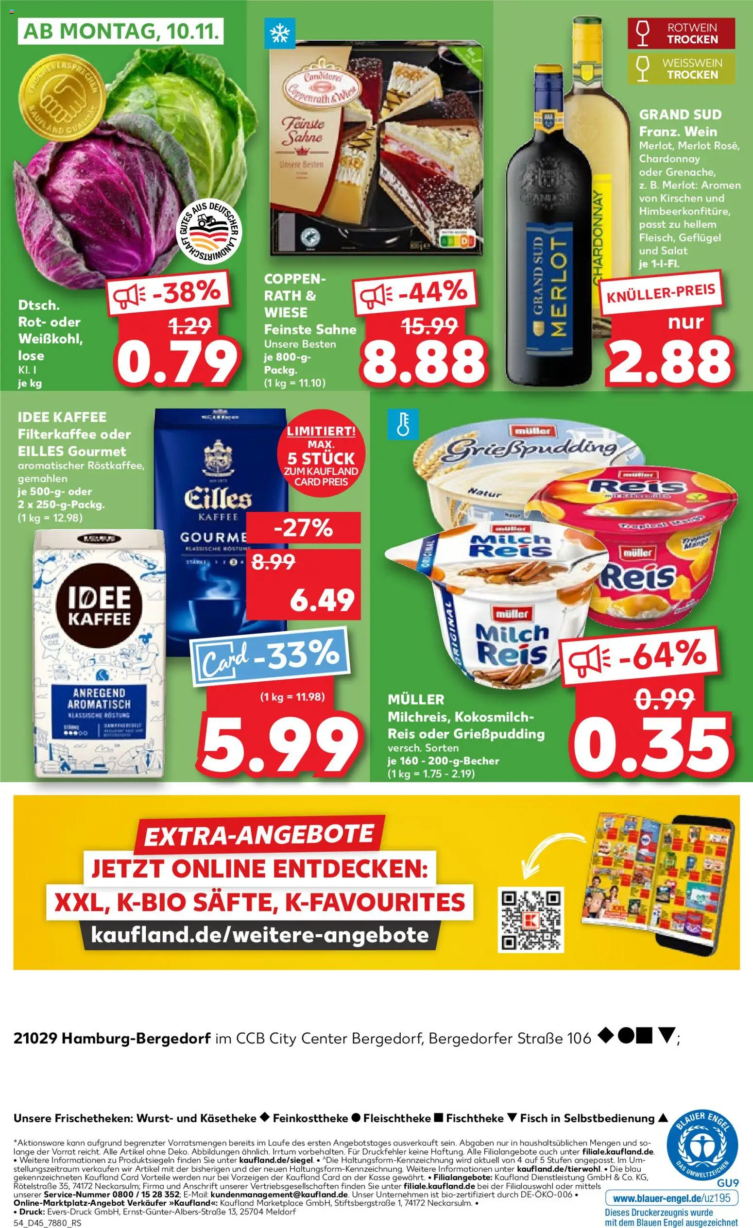 Kaufland prospekt Hamburg	 – gültig ab 06.11.2025 | Seite: 54 | Produkte: Eilles kaffee, Rotwein trocken, Reis, Salat