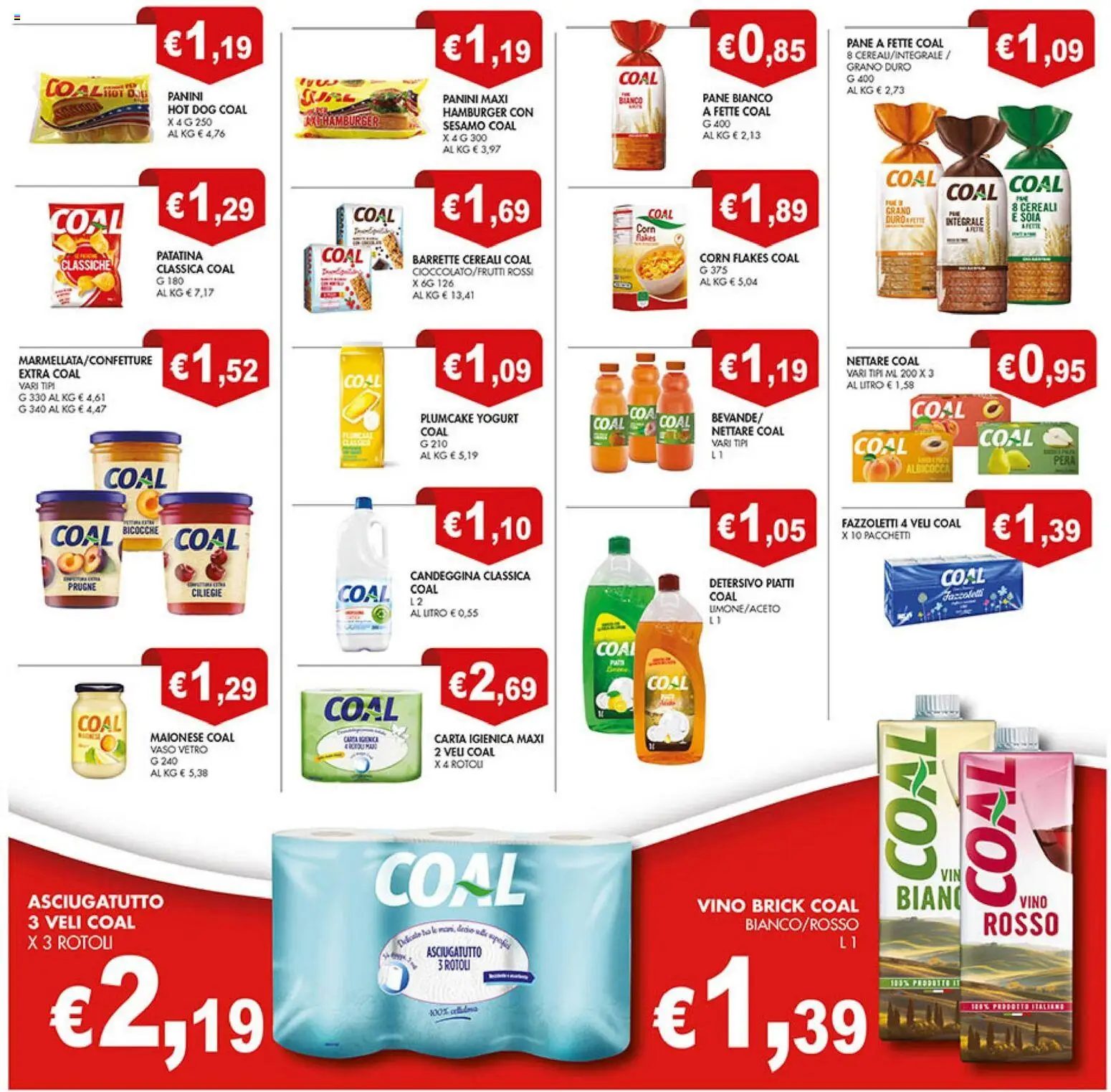 Volantino Coal del 03.02.2026 | Pagina: 4 | Prodotti: Cereali, Candeggina, Maionese, Hamburger