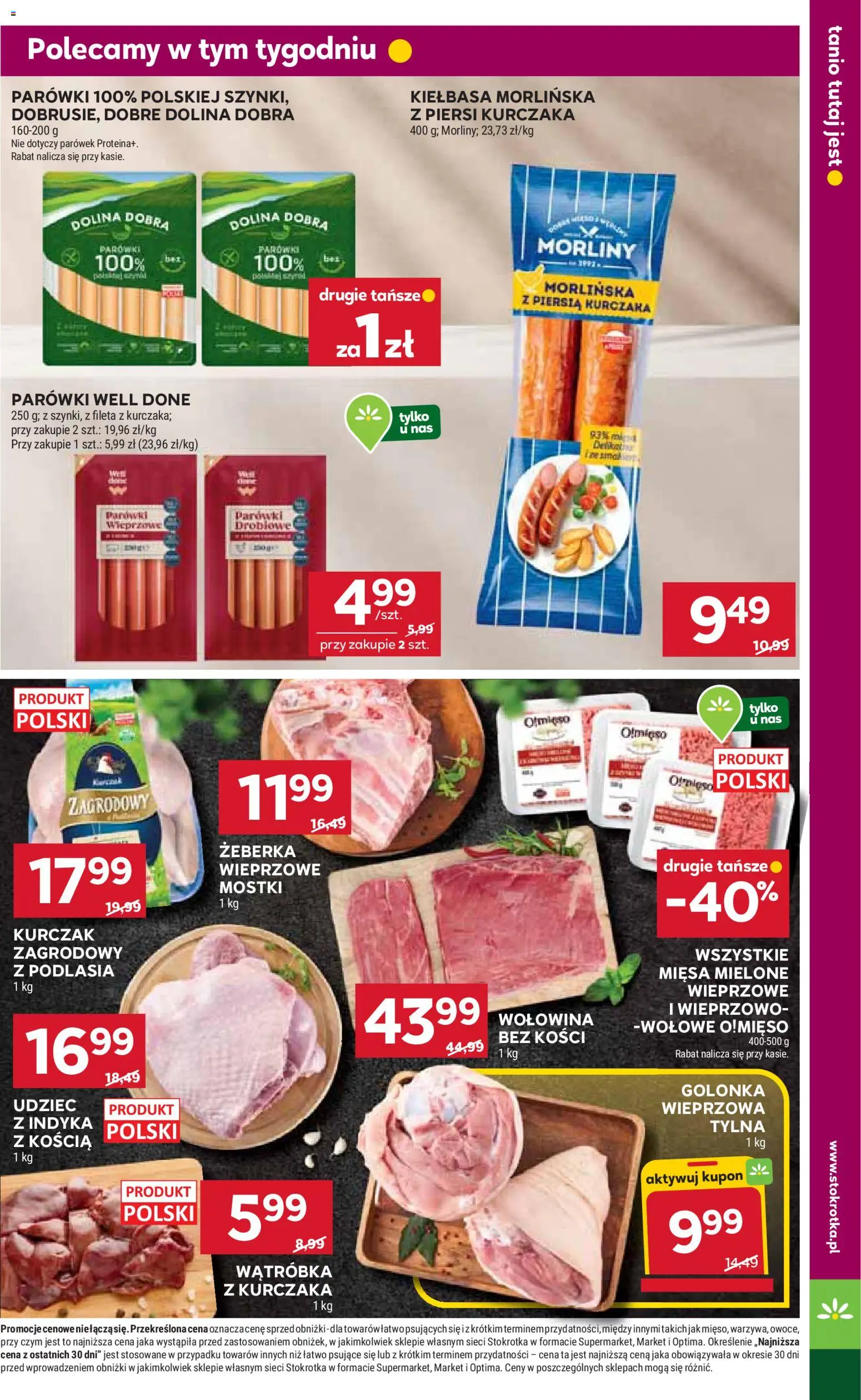 Stokrotka Gazetka - Market od 22.01.2026 | Strona: 7 | Produkty: Piersi, Stokrotka, Parówki, Wołowina