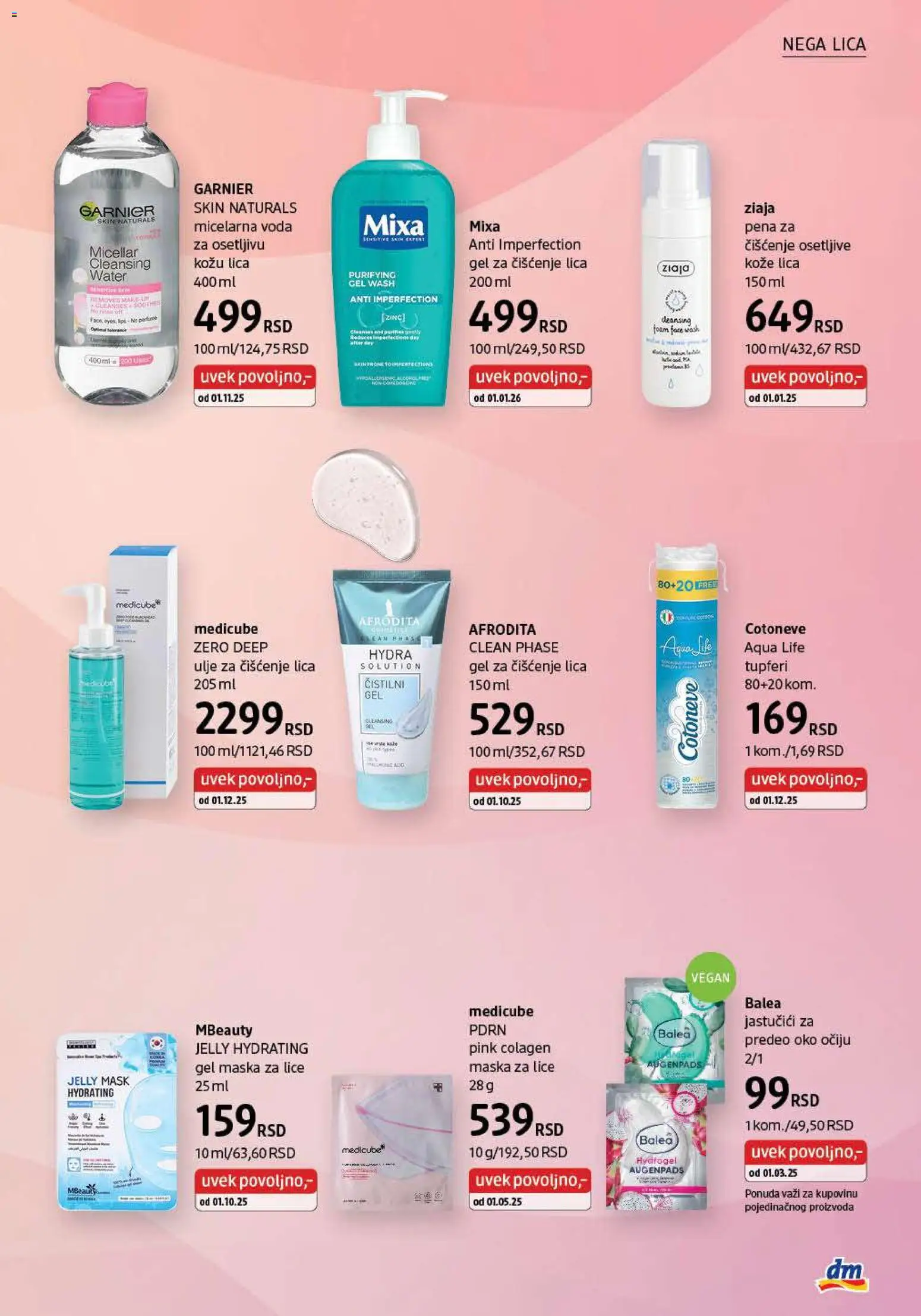 DM Drogerie katalog - važi od 01.01.2026 | Strana: 13 | Proizvode: Garnier, Mixa, Micelarna voda, Ulje