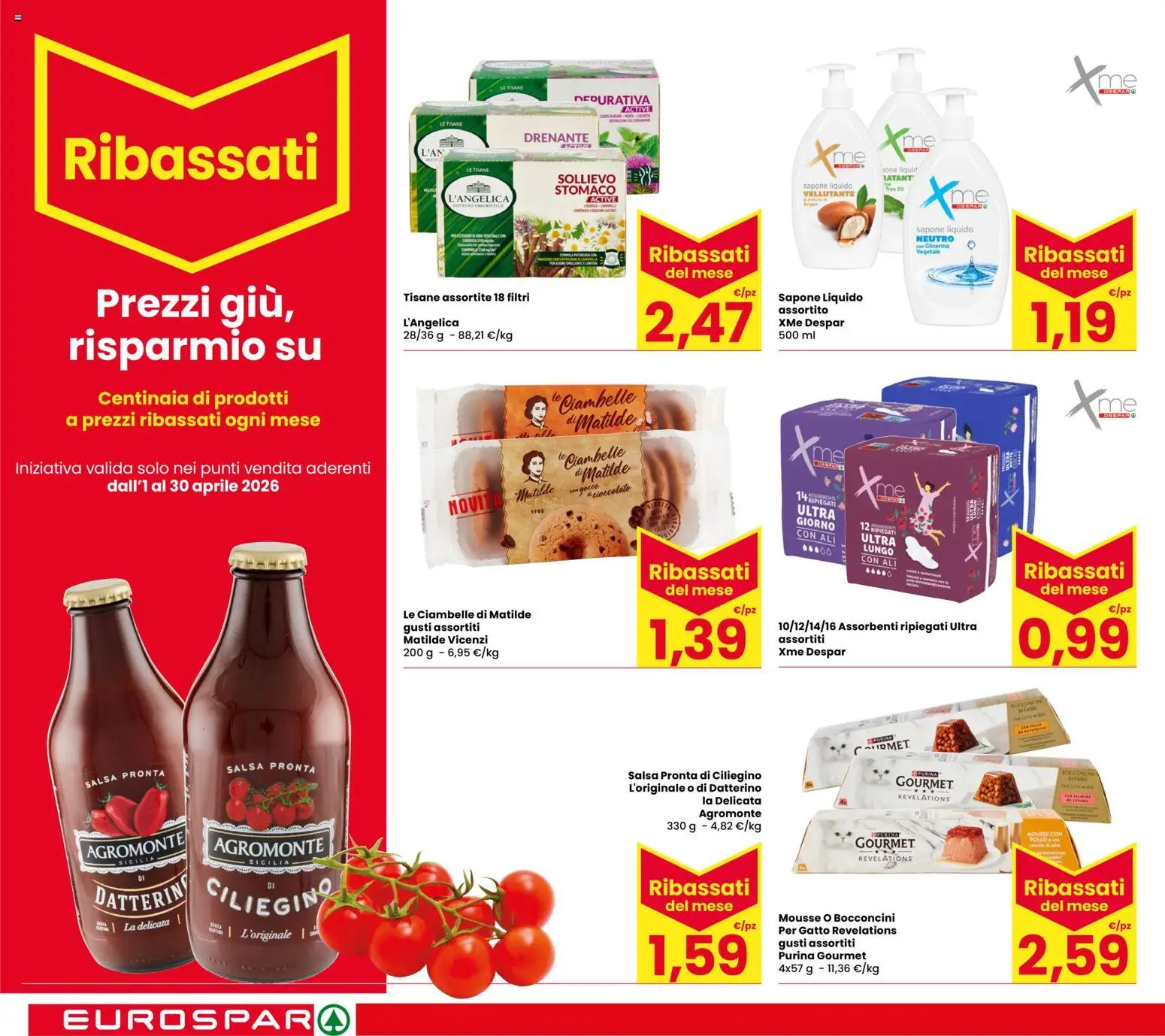 Volantino Eurospar del 21.04.2026 | Pagina: 14 | Prodotti: Ciambelle, Sapone, Salsa