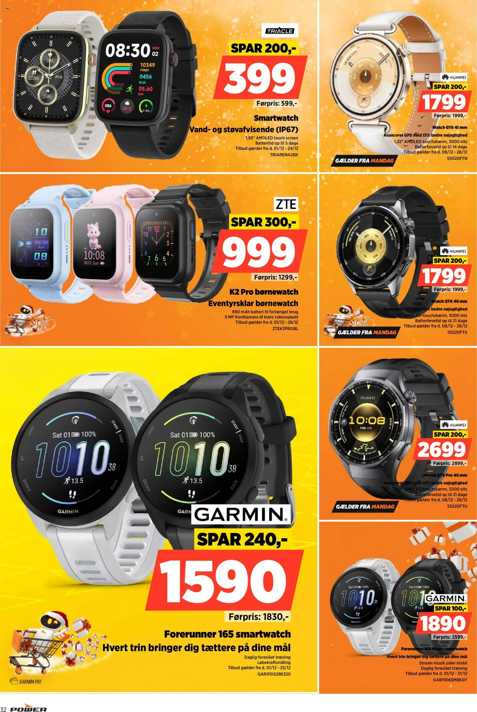 Power tilbudsavis – gyldig fra 02.12.2025 | Side: 32 | Produkter: GPS, Batteri, Smartwatch