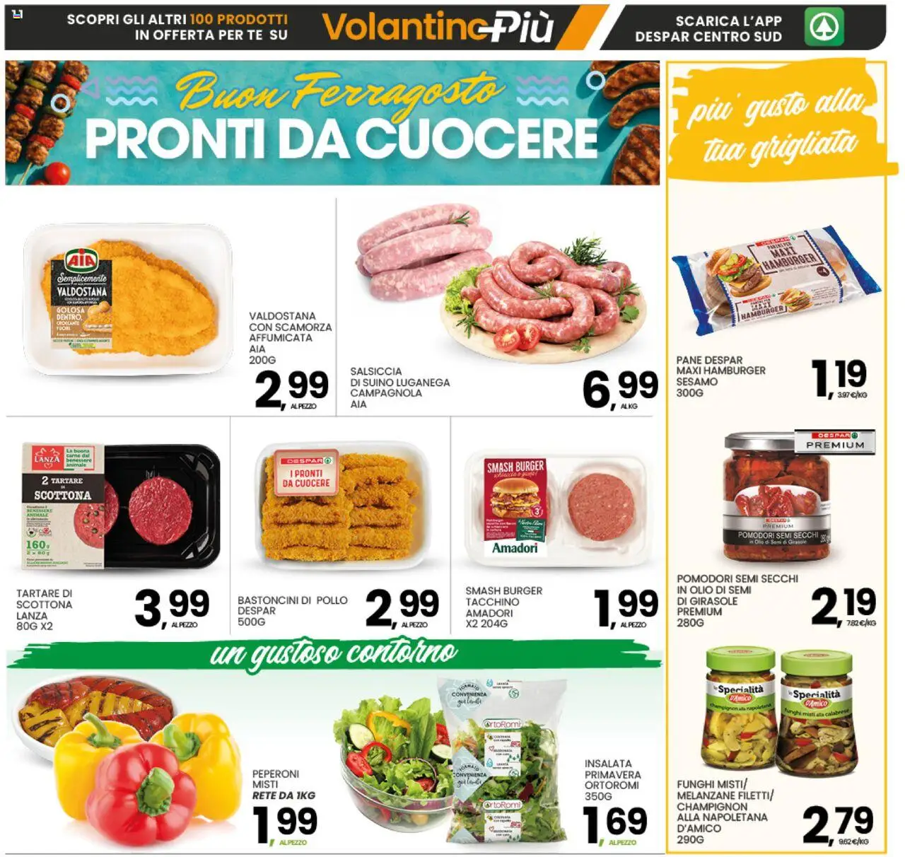 Volantino Interspar del 04.08.2025 | Pagina: 11 | Prodotti: Pane, Suino, Tacchino, Salsiccia