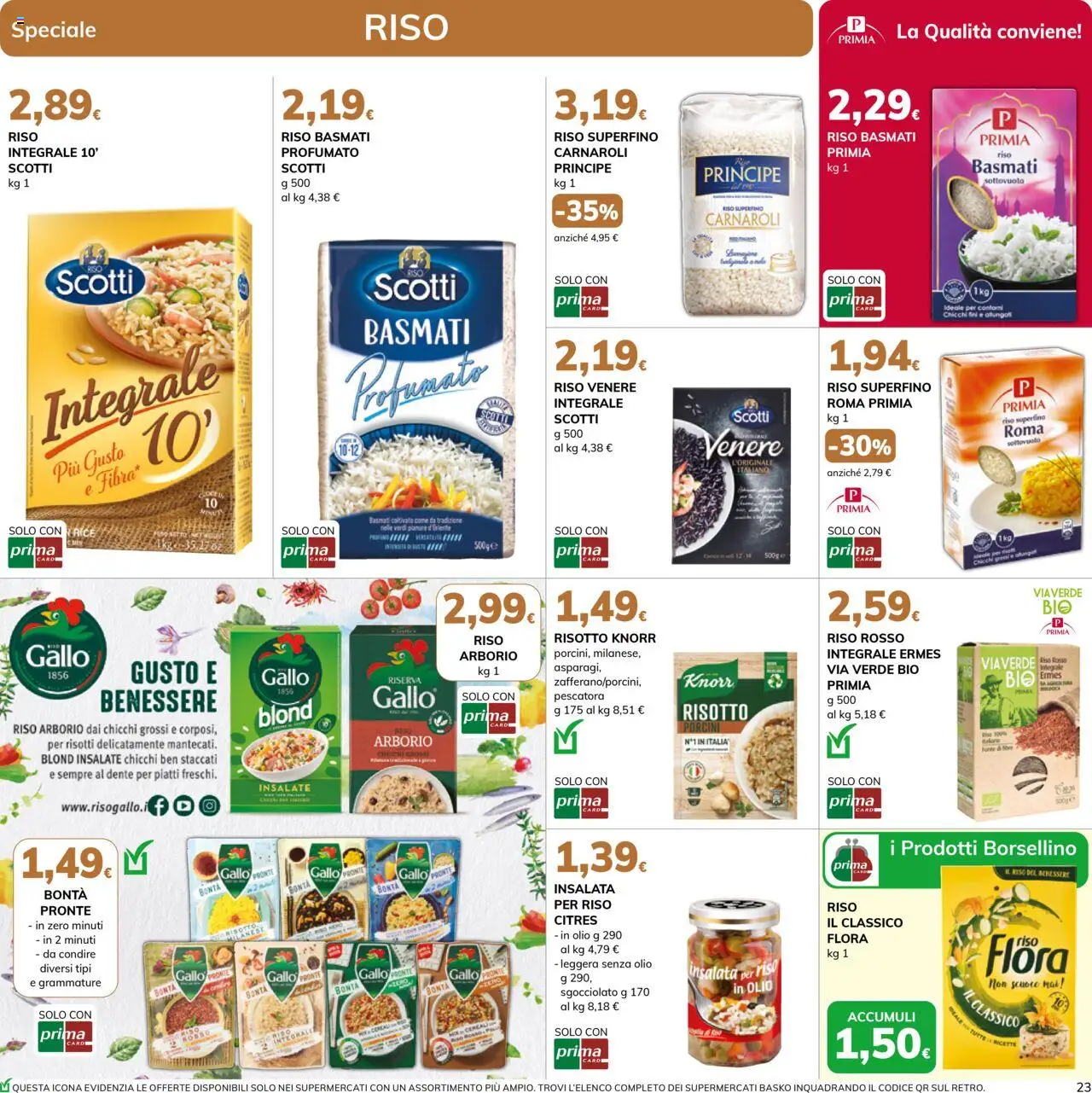 Volantino Basko del 19.08.2025 | Pagina: 23 | Prodotti: Riso Basmati, Riso, Cereali, Olio