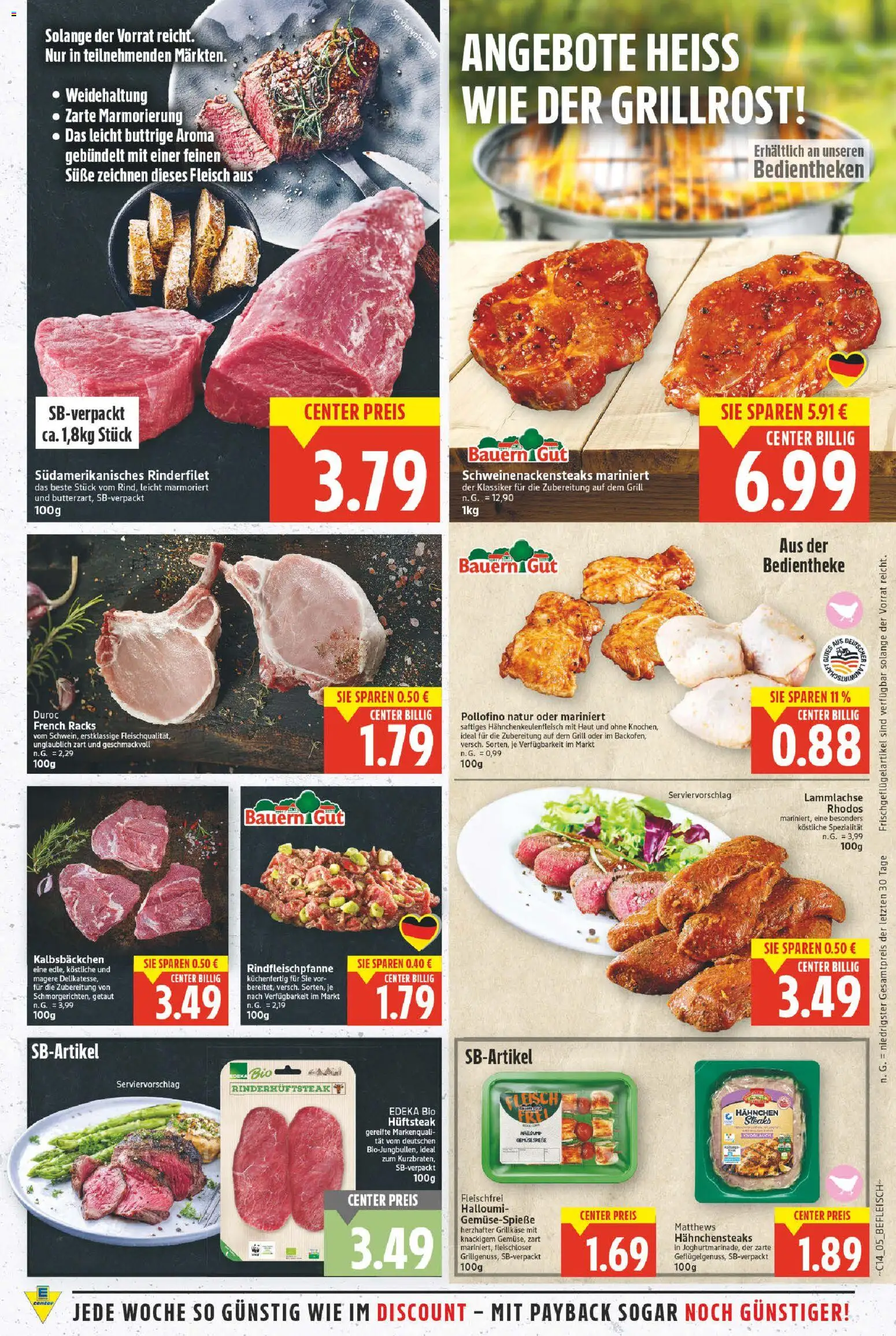 E center Prospekt 	 – gültig ab 30.03.2026 | Seite: 5 | Produkte: Grill, Hahnchen, Rinderfilet, Fleisch