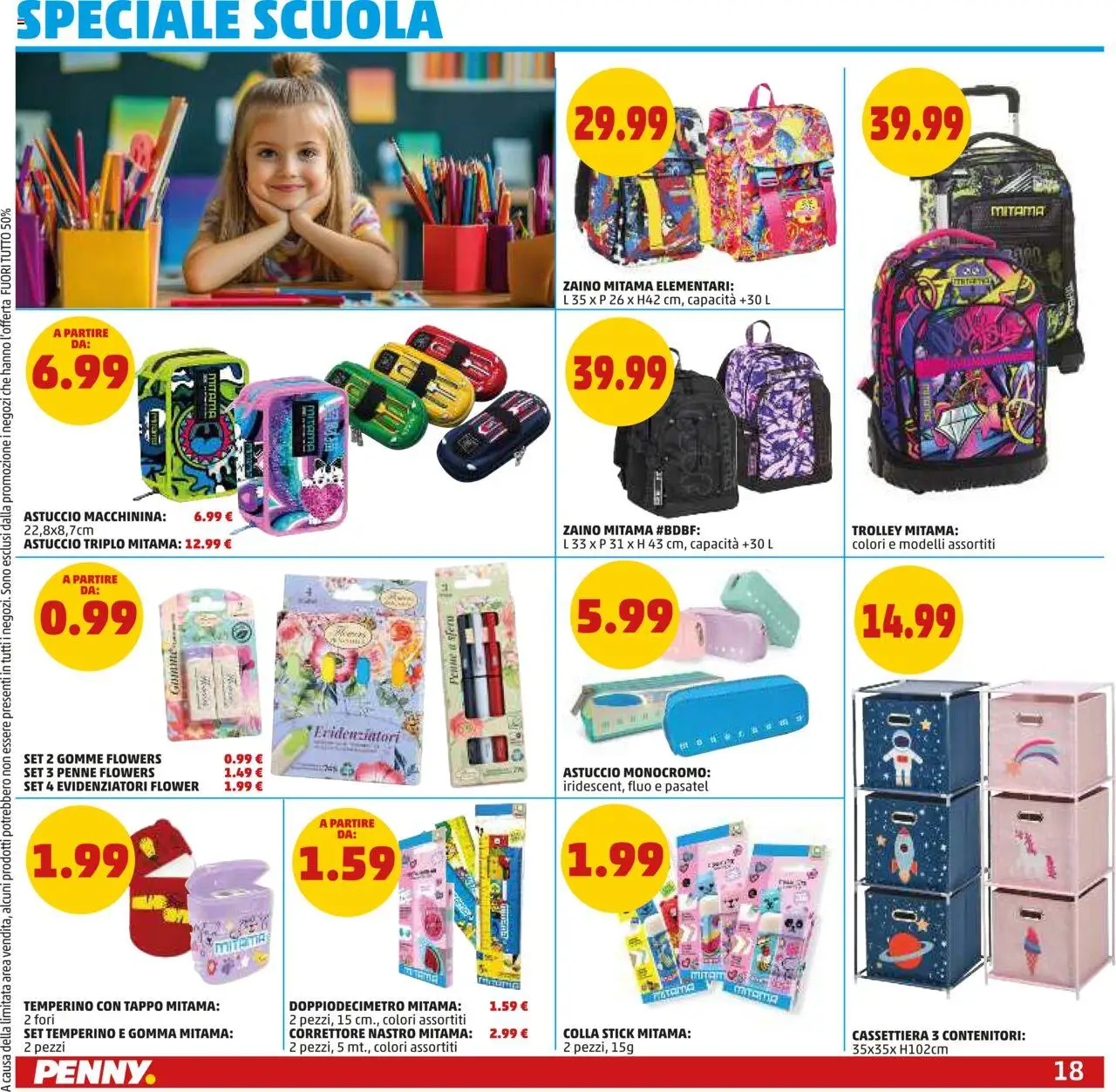 Volantino PENNY del 14.08.2025 | Pagina: 18 | Prodotti: Zaino, Astuccio, Temperino, Penne
