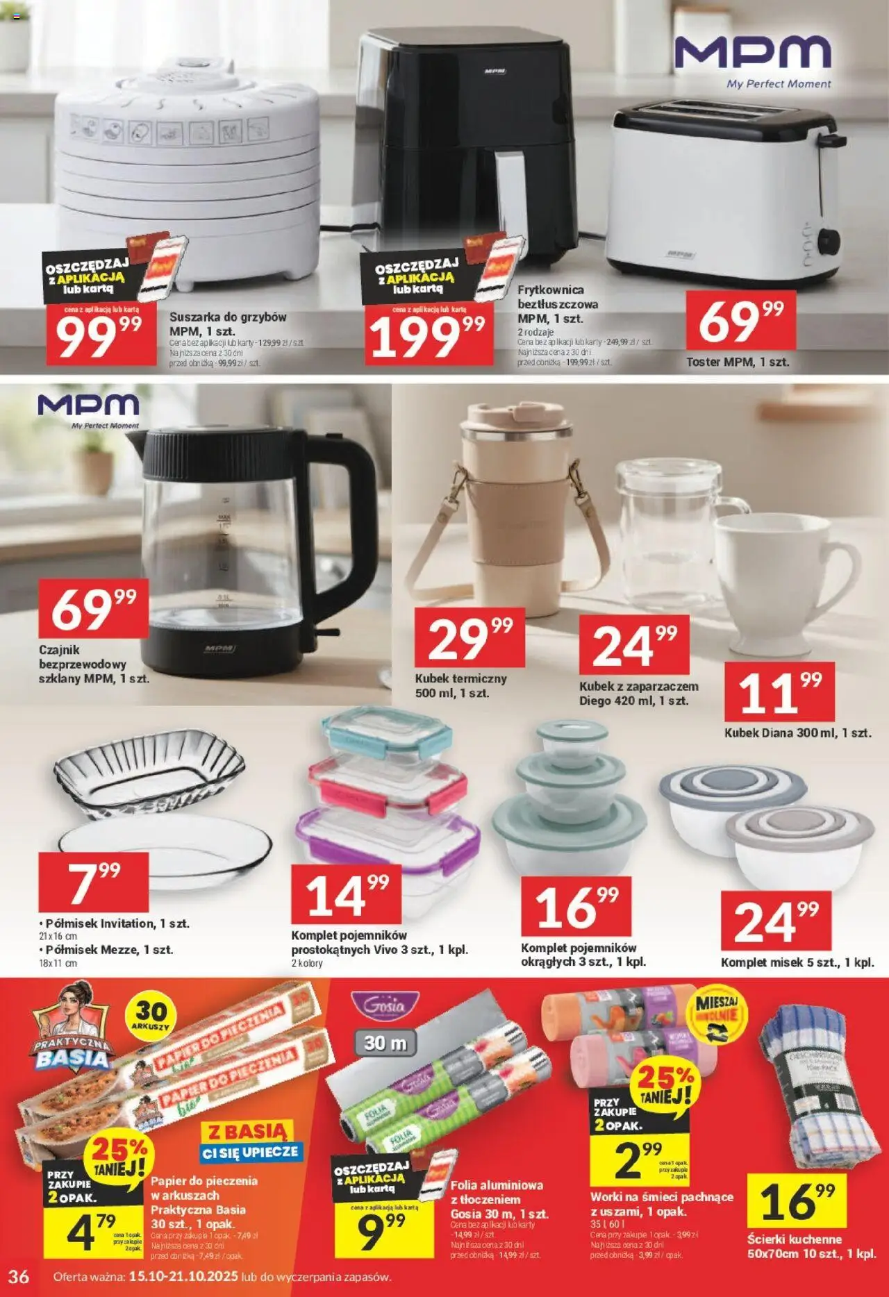 Twój Market Gazetka od 15.10.2025 | Strona: 36 | Produkty: Karta, Papier do pieczenia, Toster, Frytkownica