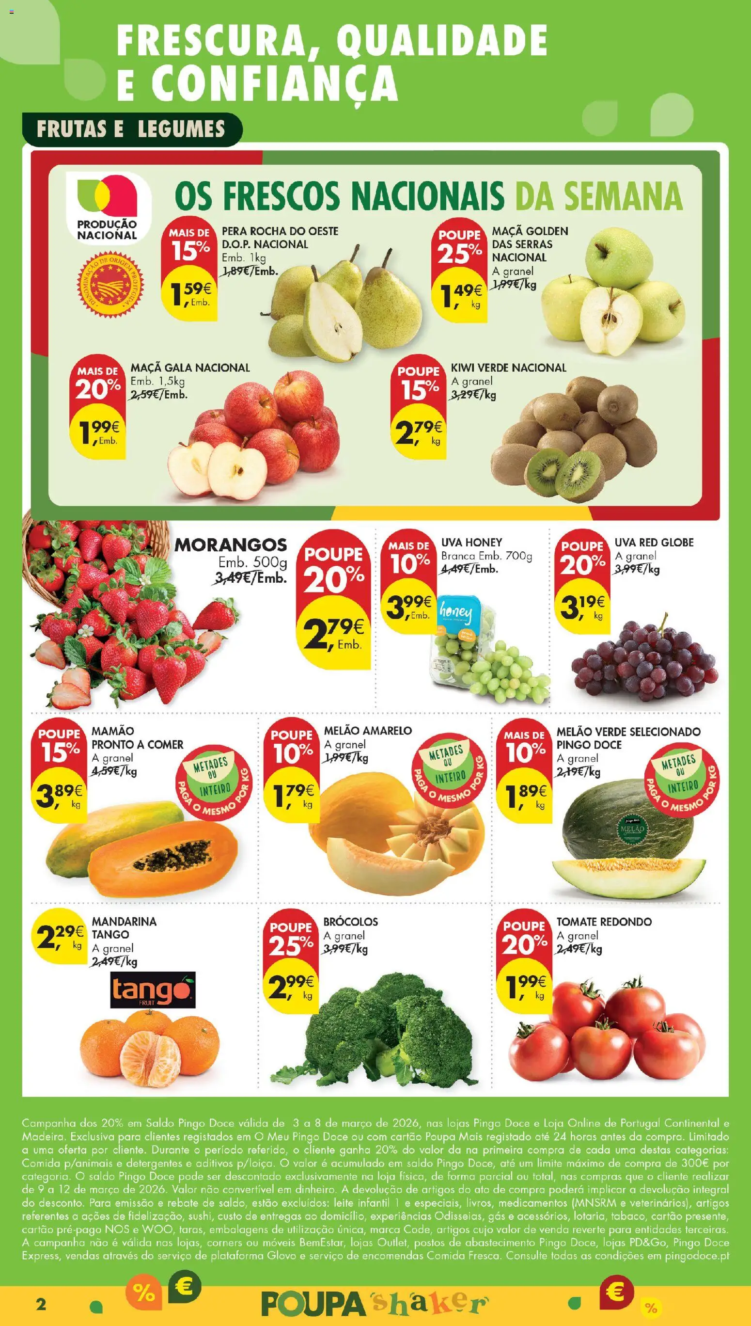 Pingo Doce Poupe Esta Semana Madeira │ válido de 10.03.2026 | Página: 2 | Produtos: Brócolos, Leite infantil, Tomate, Kiwi
