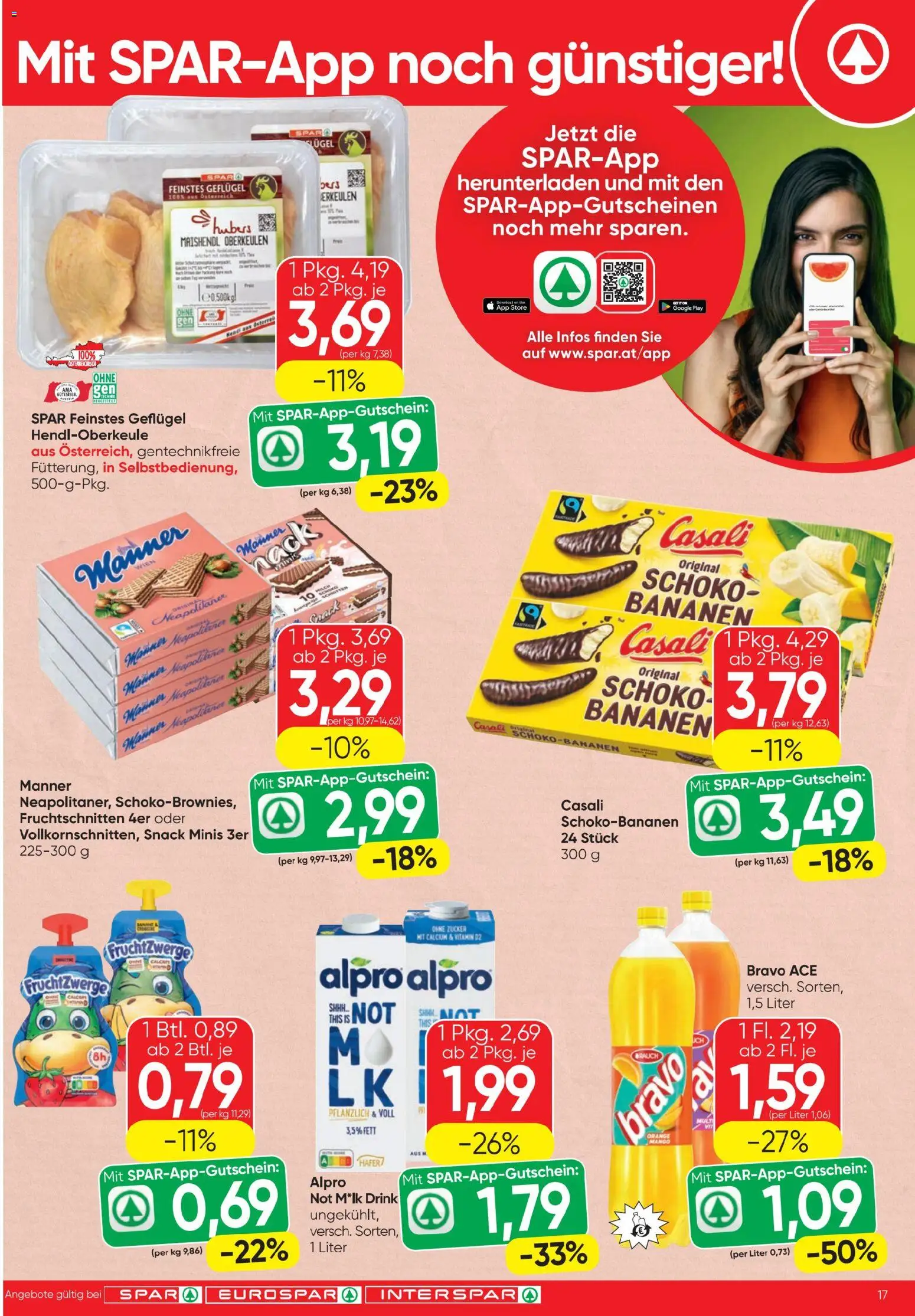 Spar Flugblatt gültig ab 02.01.2026 | Seite: 17 | Produkte: Zucker, Bananen