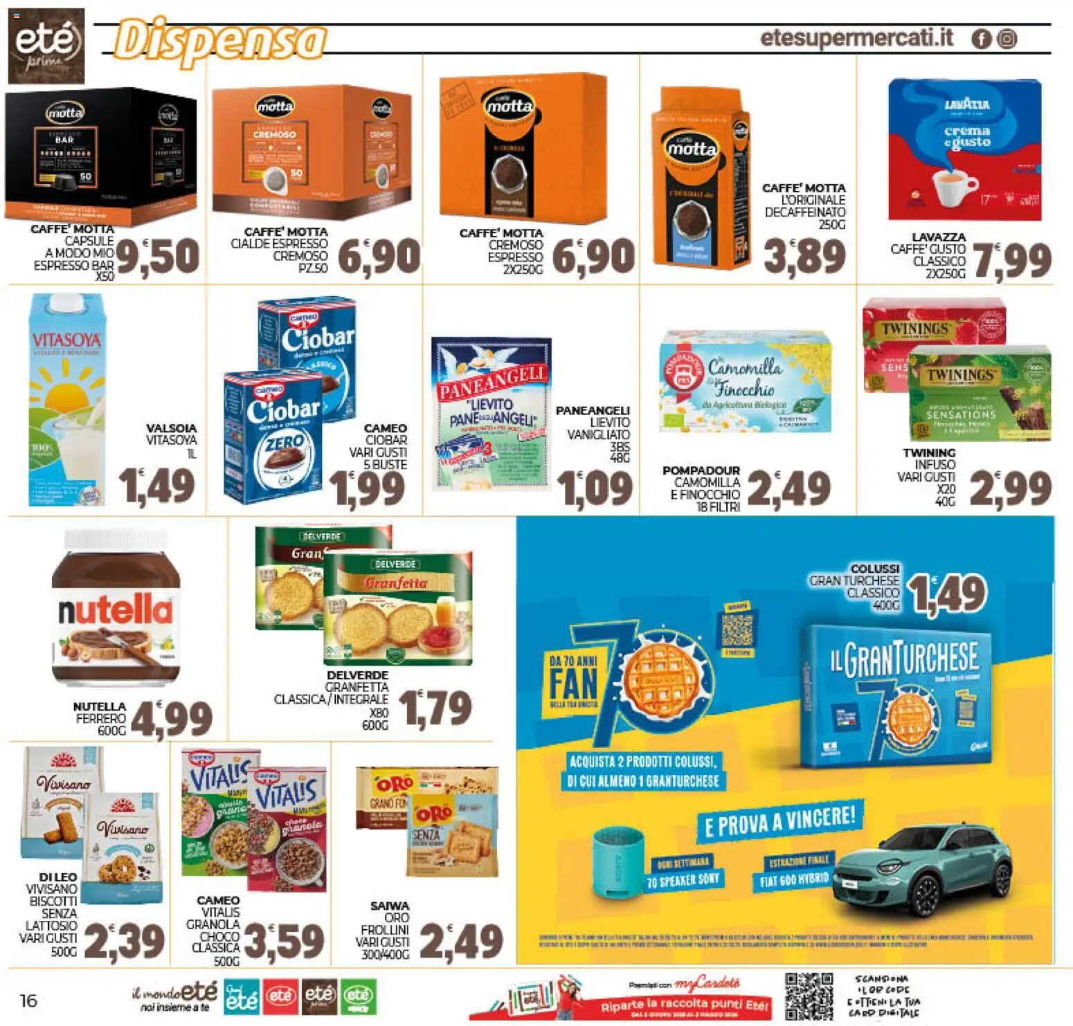 Volantino Eté del 11.11.2025 | Pagina: 16 | Prodotti: Crema, Nutella, Speaker, Frollini