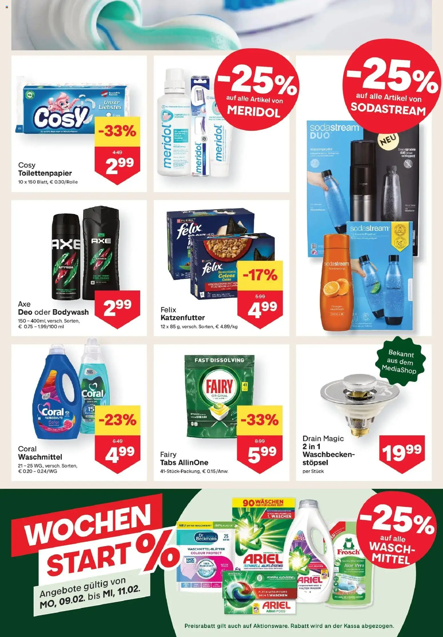 MPREIS Saalbach gültig ab 05.02.2026 | Seite: 15 | Produkte: Wasser, Waschbecken, Waschmittel