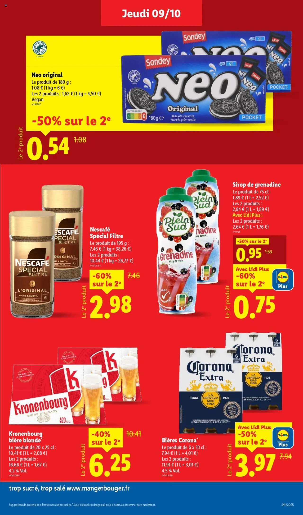 {H1} | Page: 15 | Produits: Filtre, Sirop de fruits, Bière, Corona extra