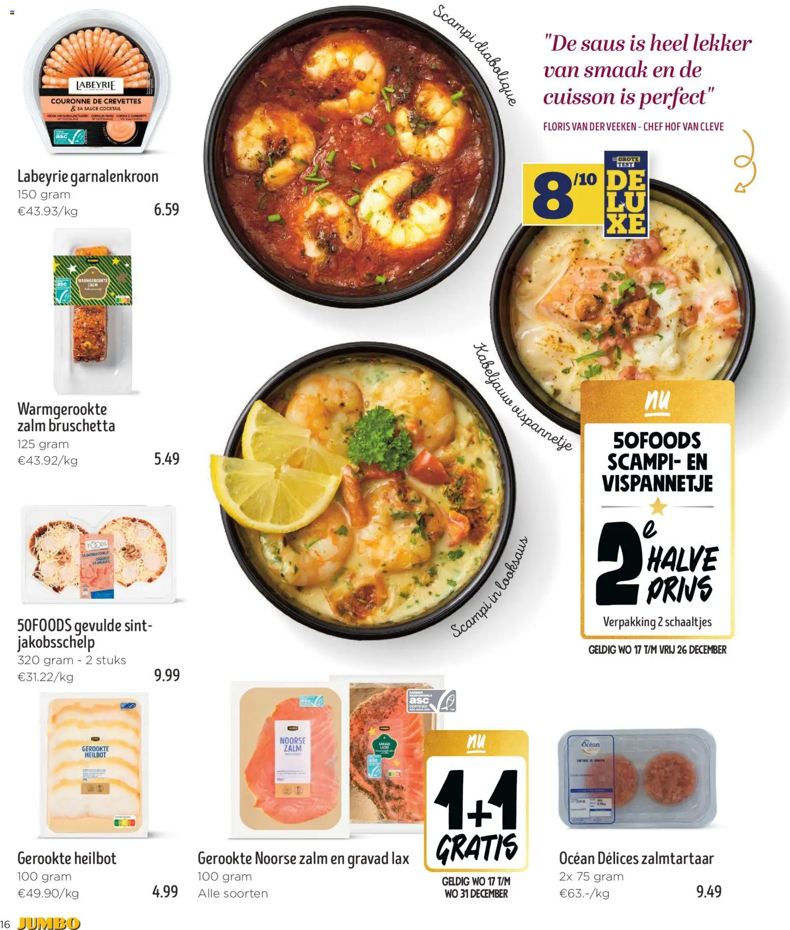 {H1} | Pagina: 16 | Producten: Zalm, Scampi, Saus