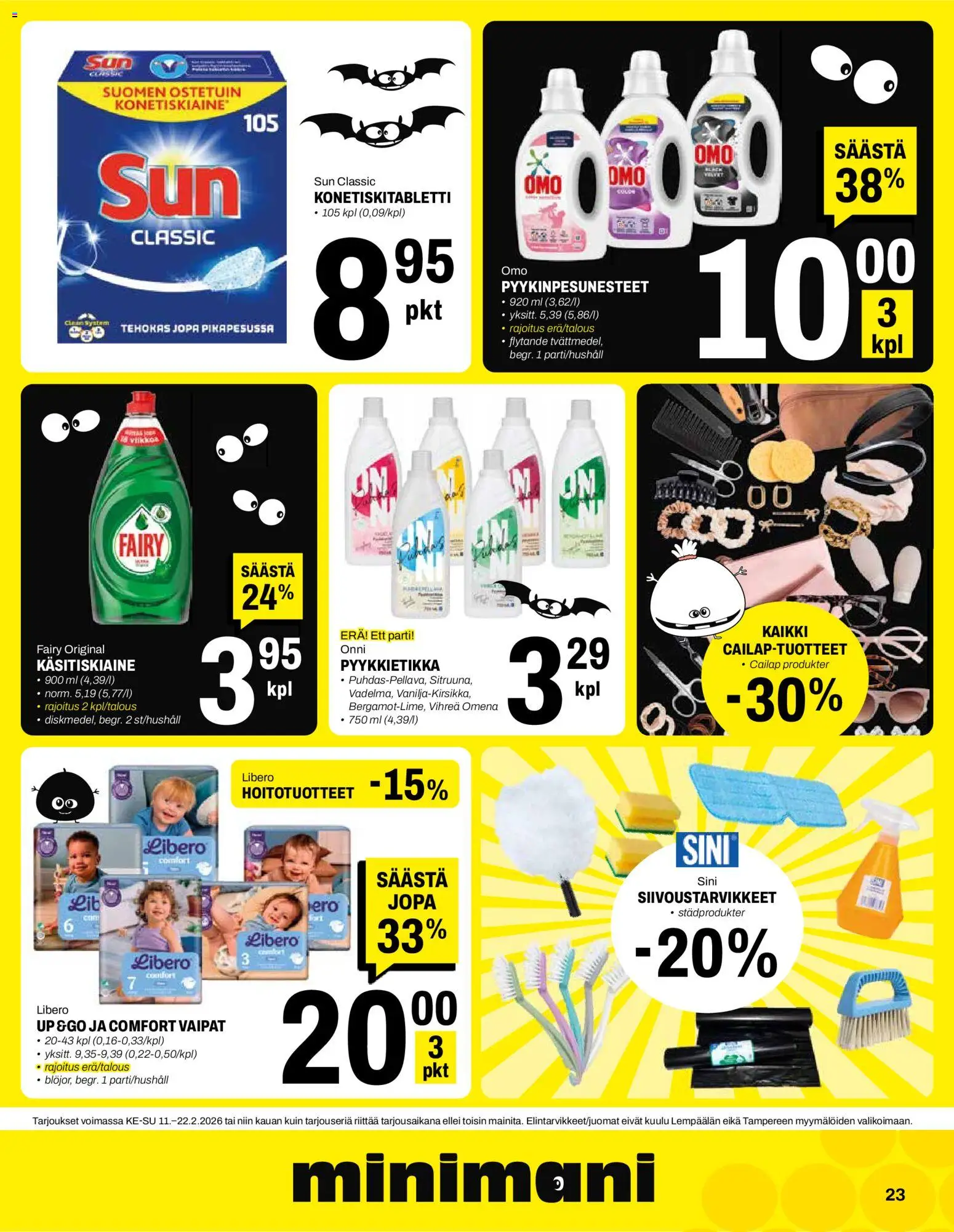 Minimani tarjoukset – voimassa 11.02.2026 alkaen | Sivu: 23 | Tuotteet: Vaipat