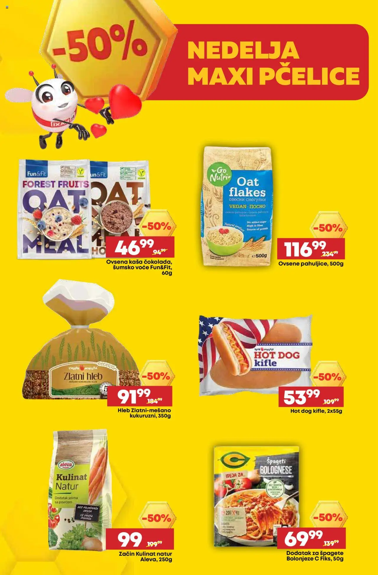Tempo katalog - važi od 07.08.2025 | Strana: 4 | Proizvode: Ovsena kaša, Špageti, Hleb, Hot dog
