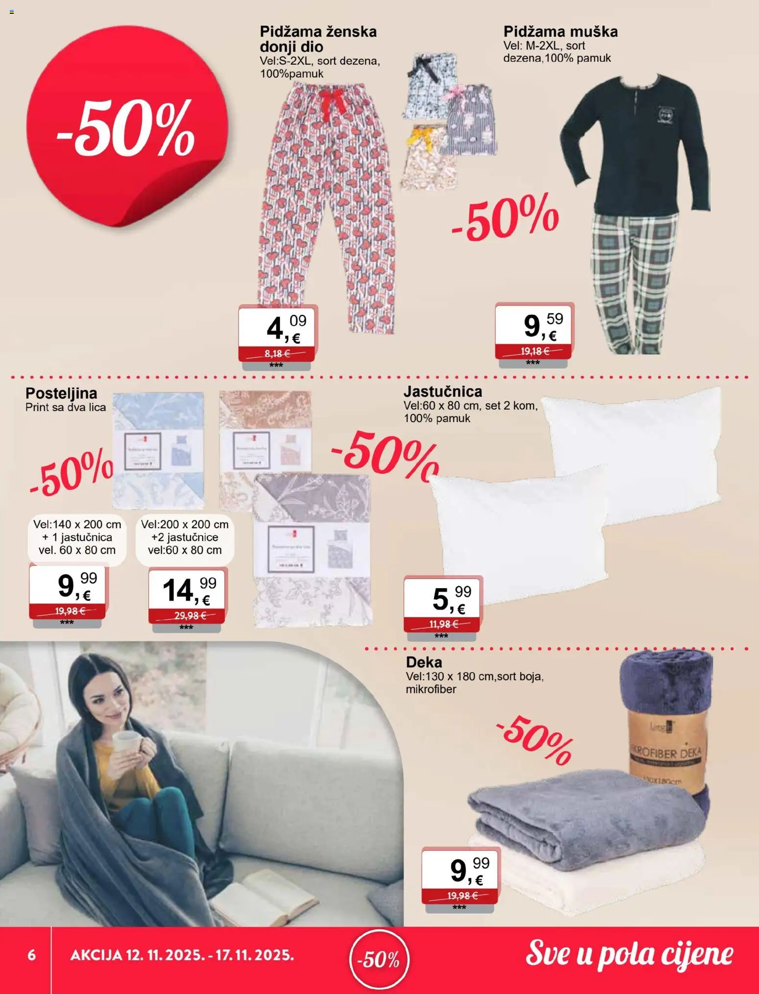 KTC katalog | vrijedi od 12.11.2025 | Stranica: 6 | Proizvodi: Jastučnica, Posteljina, Pidžama, Deka