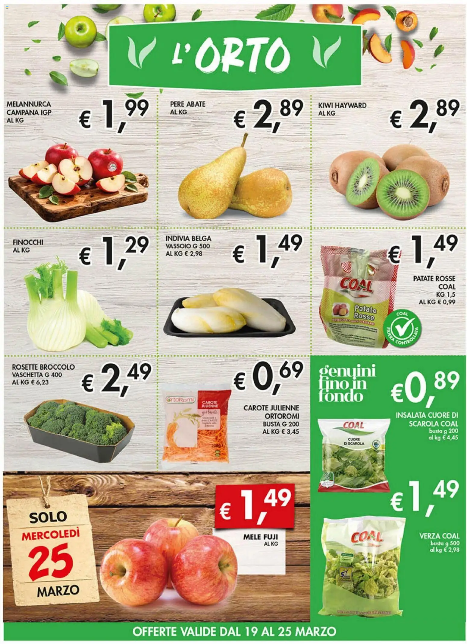 Volantino Coal del 12.03.2026 | Pagina: 3 | Prodotti: Mele, Patate, Carote, Vassoio