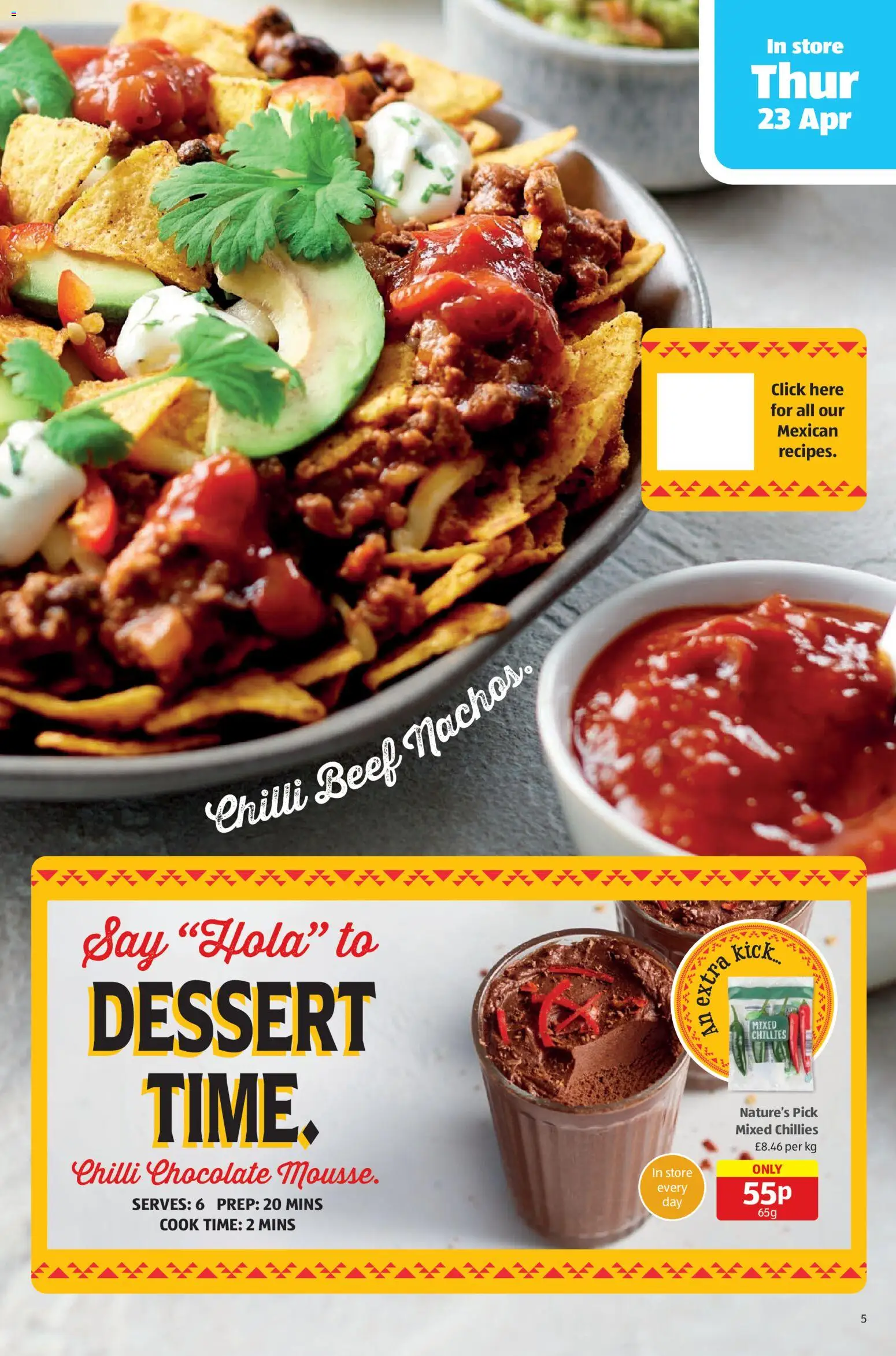 {H1} | Page: 5 | Products: Chilli, Chocolate, Beef