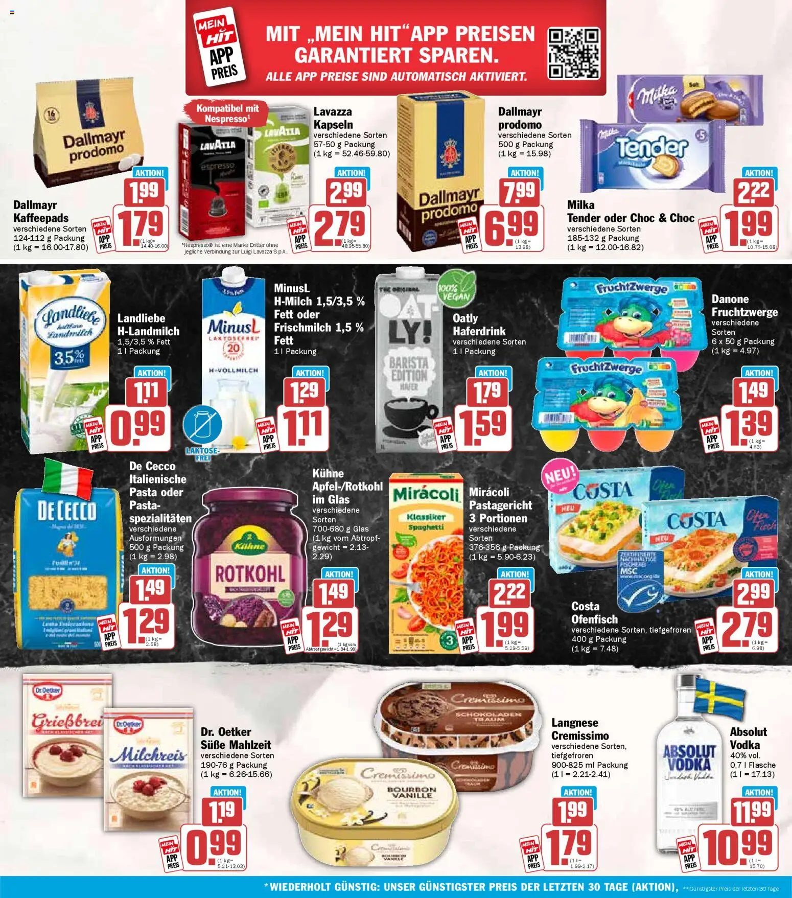 HIT - Mecklenburg-Vorpommern – gültig ab 03.11.2025 | Seite: 18 | Produkte: Kaffeepads, Rotkohl, Haferdrink, Pasta