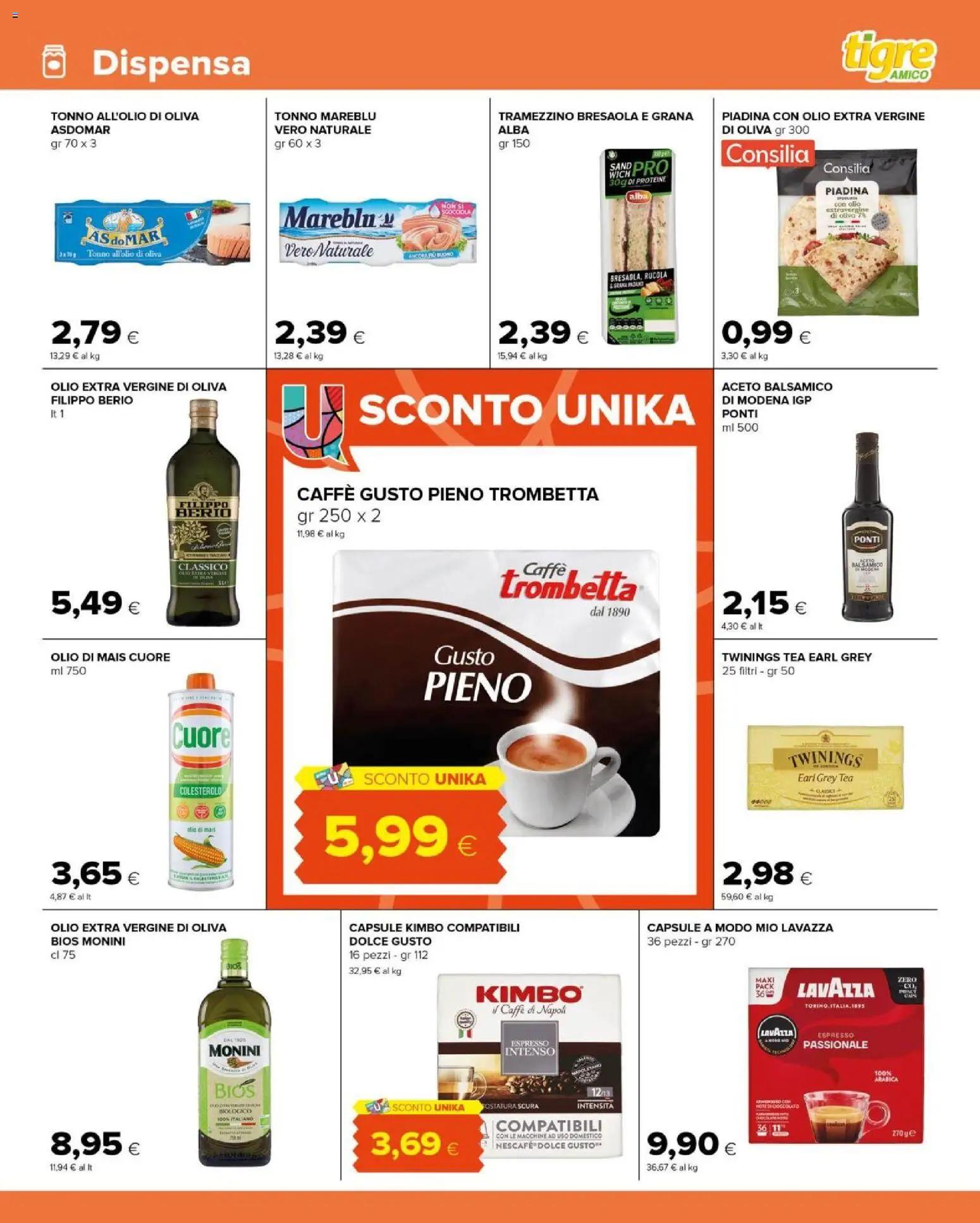Volantino Tigre del 19.11.2025 | Pagina: 9 | Prodotti: Bresaola, Grana Padano, Aceto, Lavazza