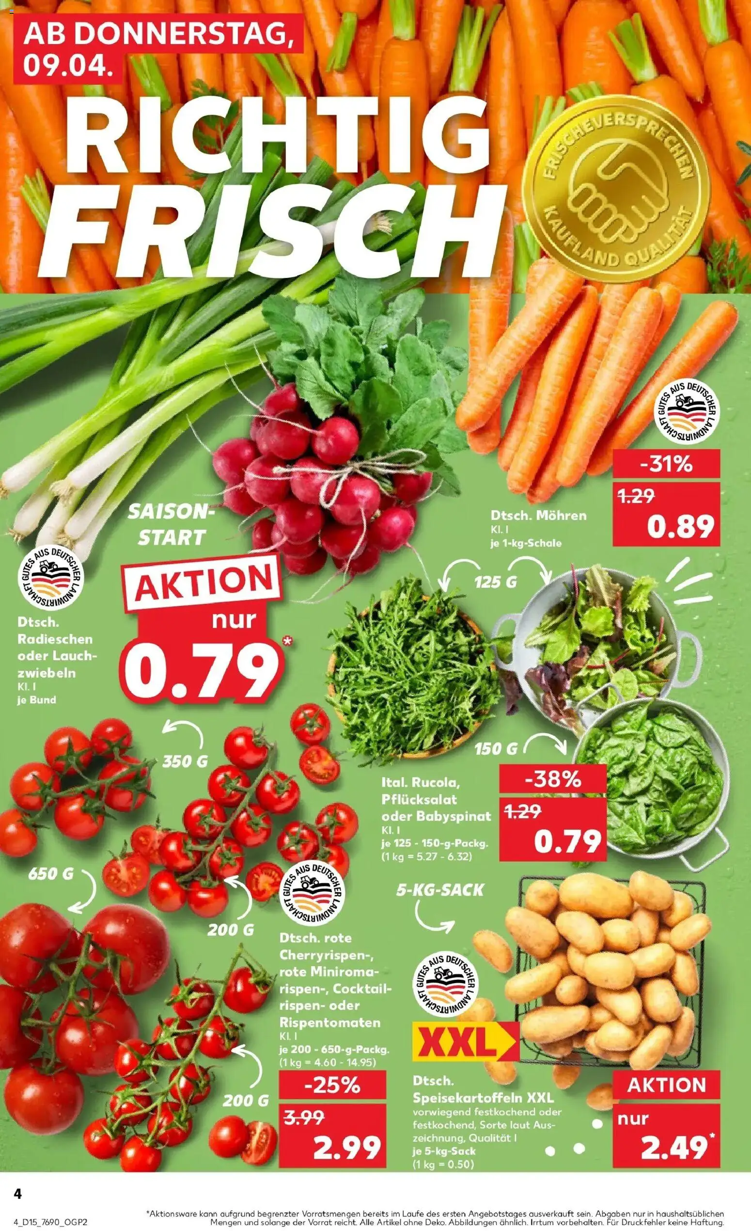 Kaufland Prospekt Ludwigsburg	 – gültig ab 08.04.2026 | Seite: 4 | Produkte: Mohren, Zwiebeln