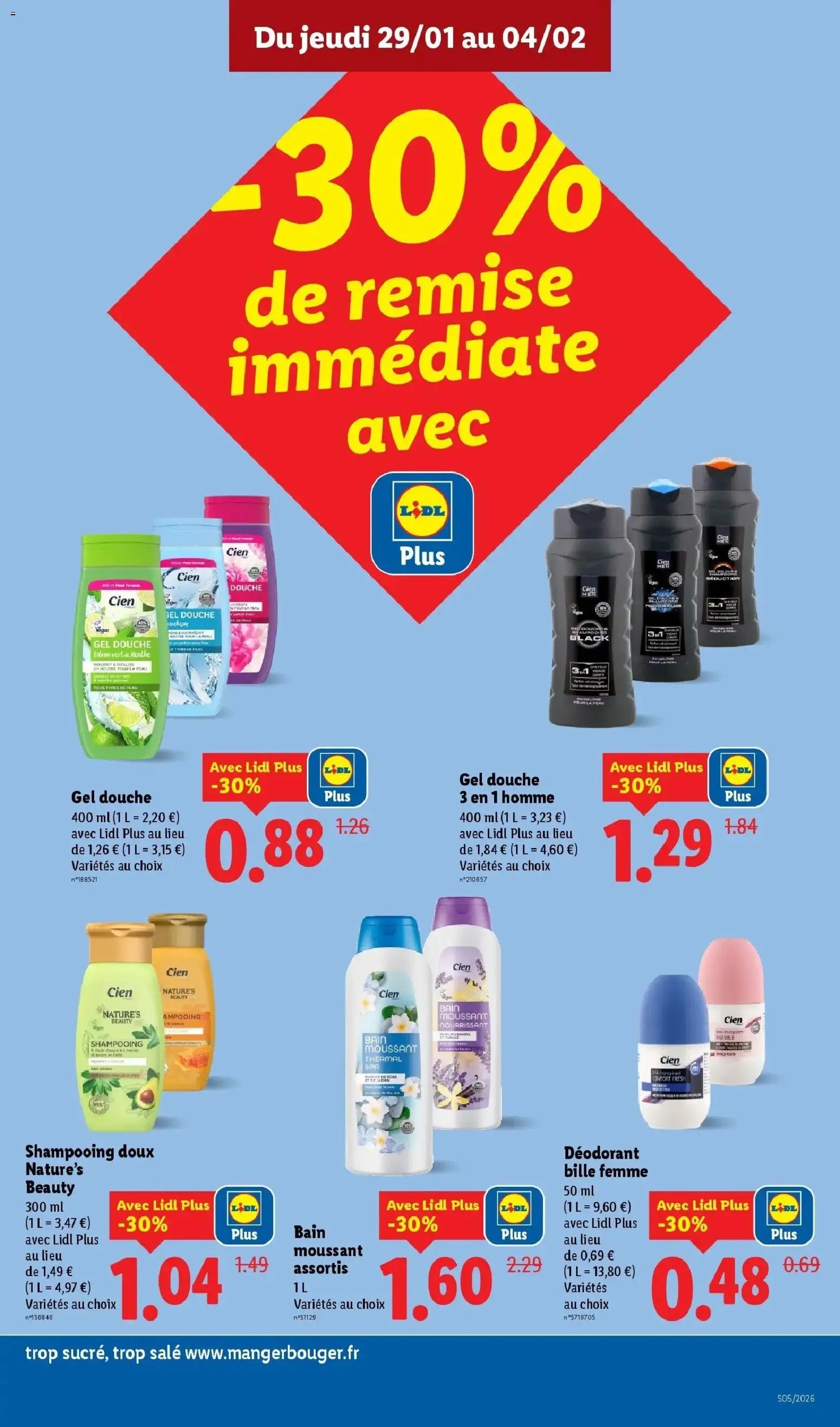 Catalogue LIDL du 28/01/2026 | Promo prospectus en ligne | Page: 15 | Produits: Shampooing, Gel douche, Déodorant, Douche