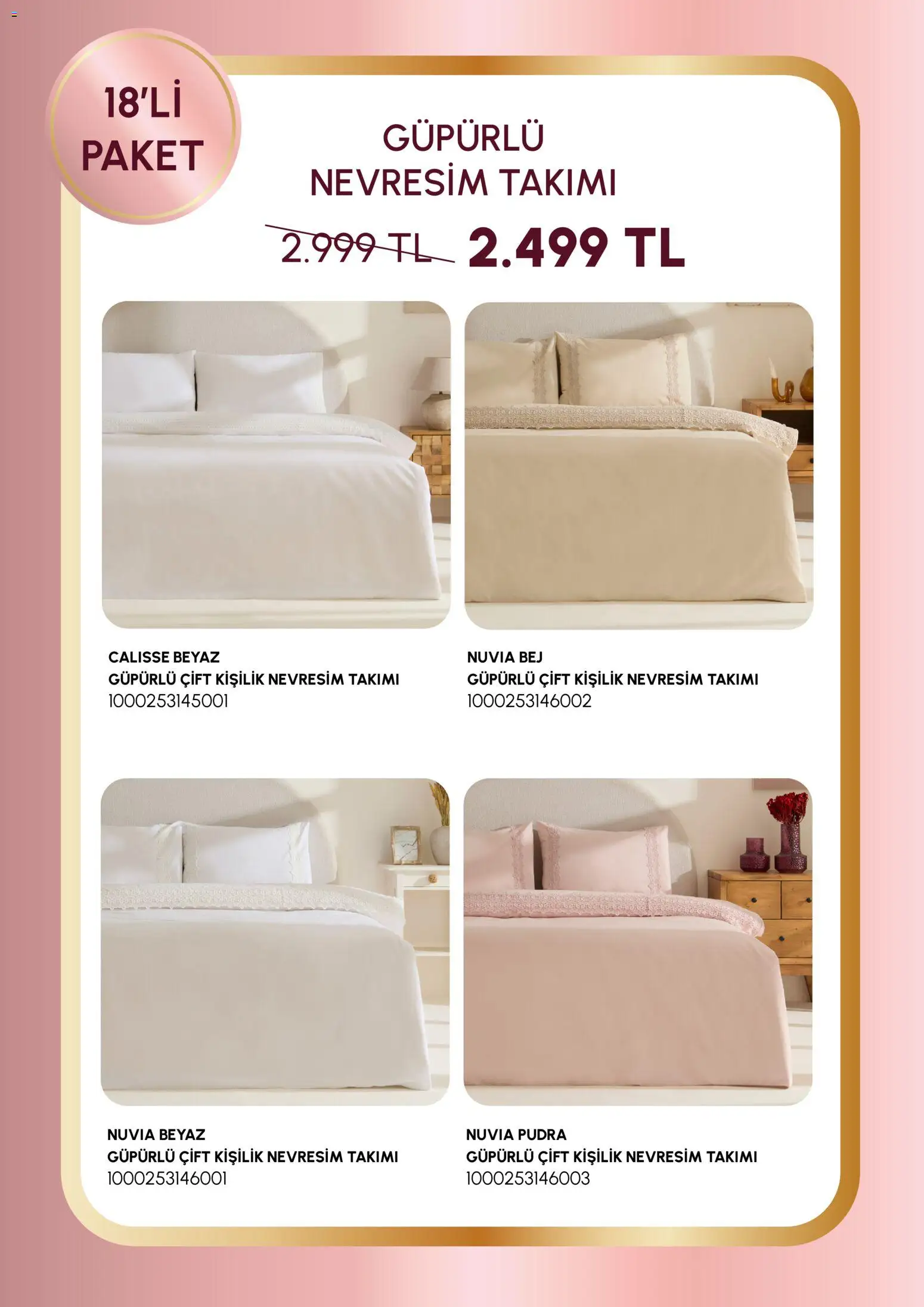 Karaca Home - Anneler Günü - 07.04.2026 tarihinden itibaren geçerlidir | Sayfa: 10 | Ürünler: Nevresim, Pudra