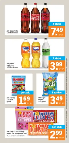 Alle Fanta en Sprite, 1.5 literflessen - Voorbeeld van een folder van Albert Heijn, geldig van 19.01.2026 | Pagina: 22 | Producten: Kan, Fanta, Zak, Repen