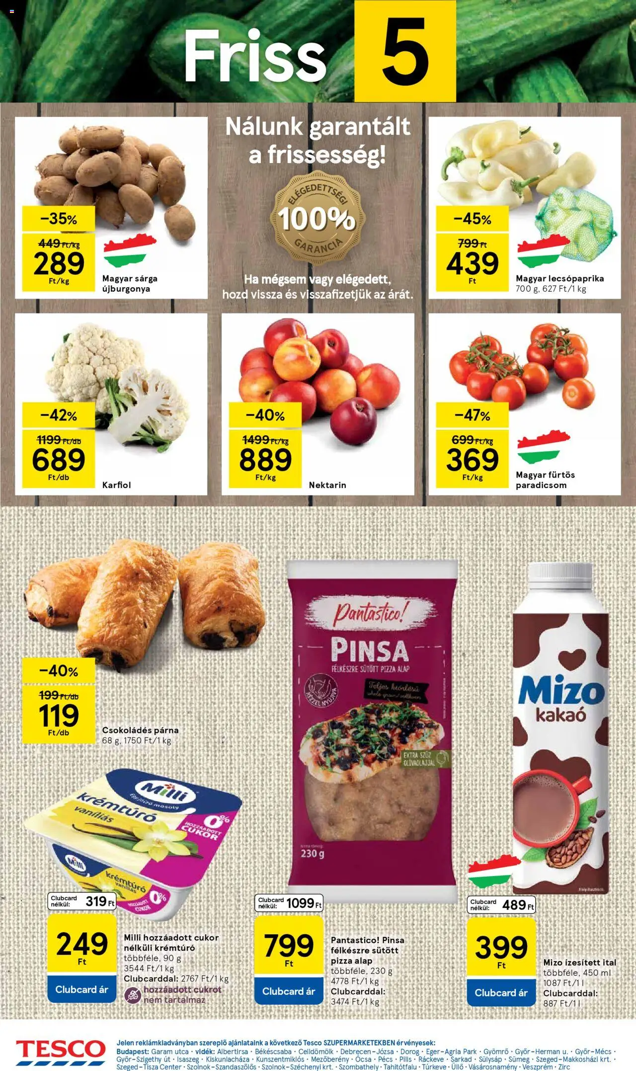 Tesco akciós ujság - amely érvényes a következő dátumtól: 10.07.2025 | Oldal: 2 | Termékek: Karfiol, Lecsópaprika, Paradicsom, Cukor