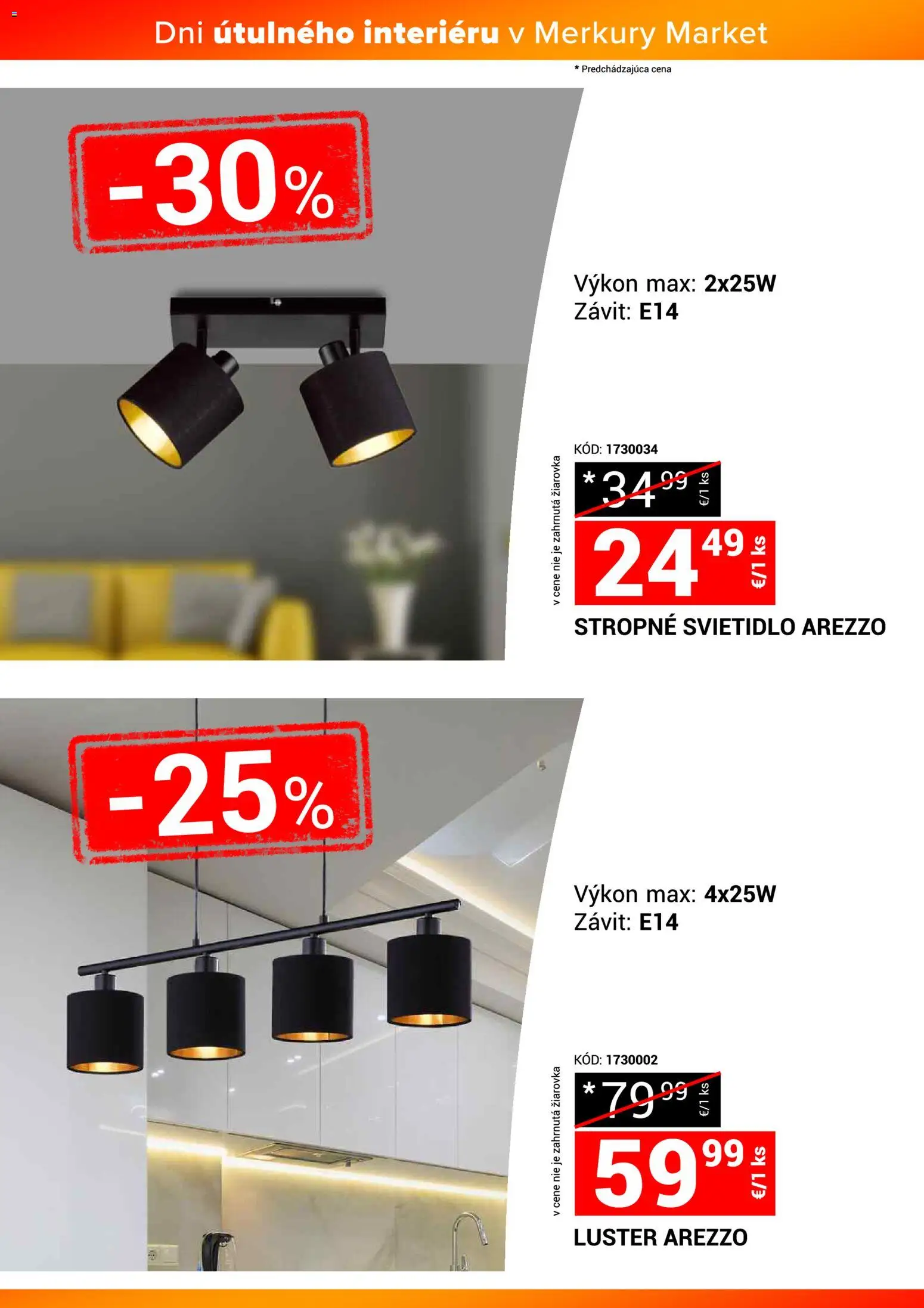 Nové Merkury Market akcie – leták je platný od 22.11.2025 | Strana: 5 | Produkty: Stropné svietidlo, Žiarovka, Luster, Svietidlo