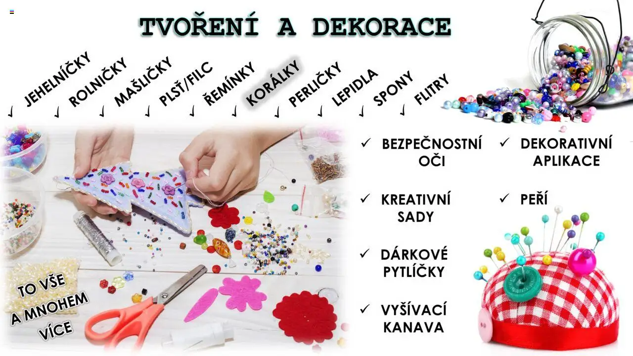 Prior - Textilní Galanterie od 21.05.2025 | Strana: 16 | Produkty: Korálky, Dekorace, Rolničky