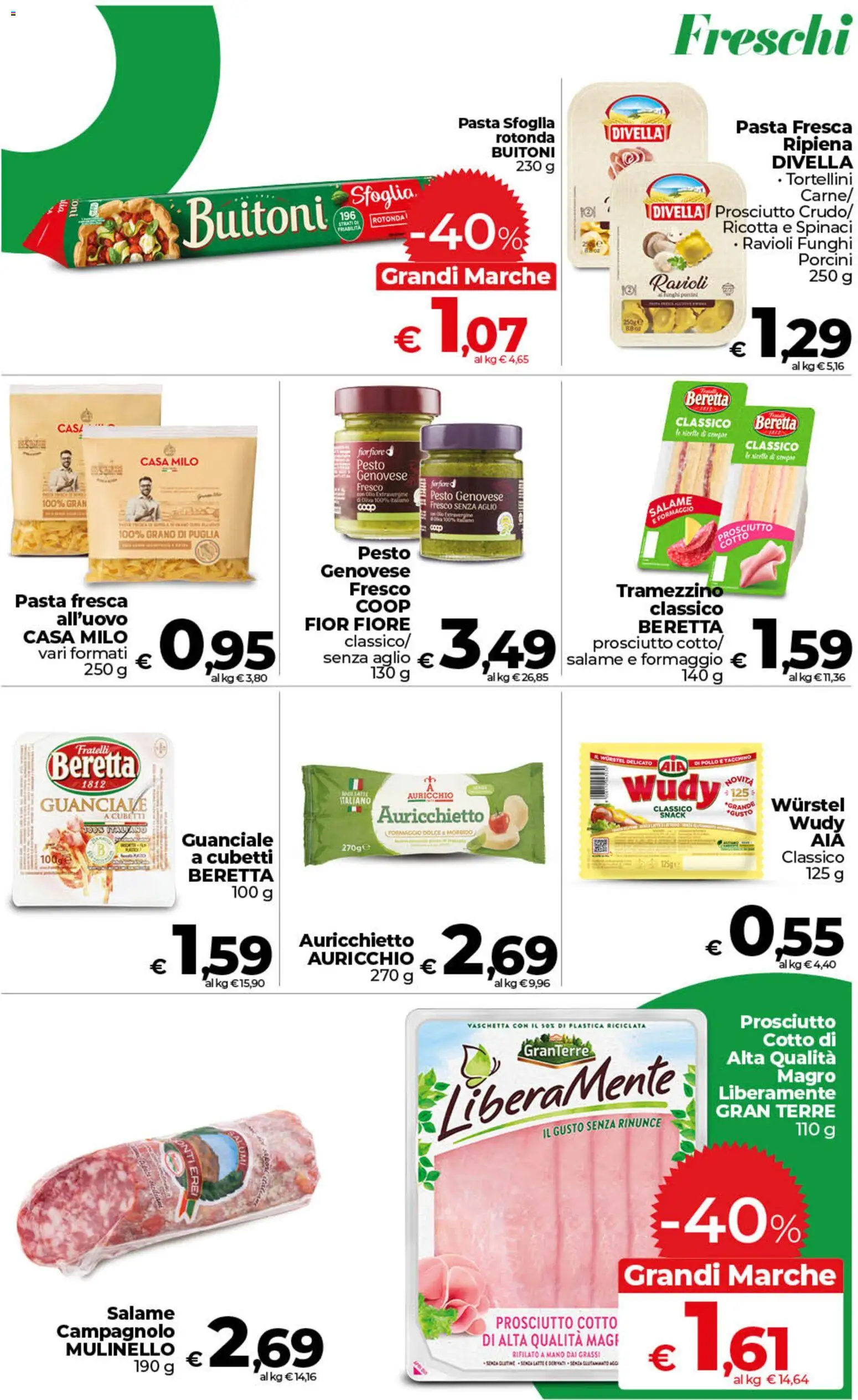 Volantino COOP del 13.02.2026 | Pagina: 17 | Prodotti: Prosciutto, Pasta, Wurstel, Tramezzino