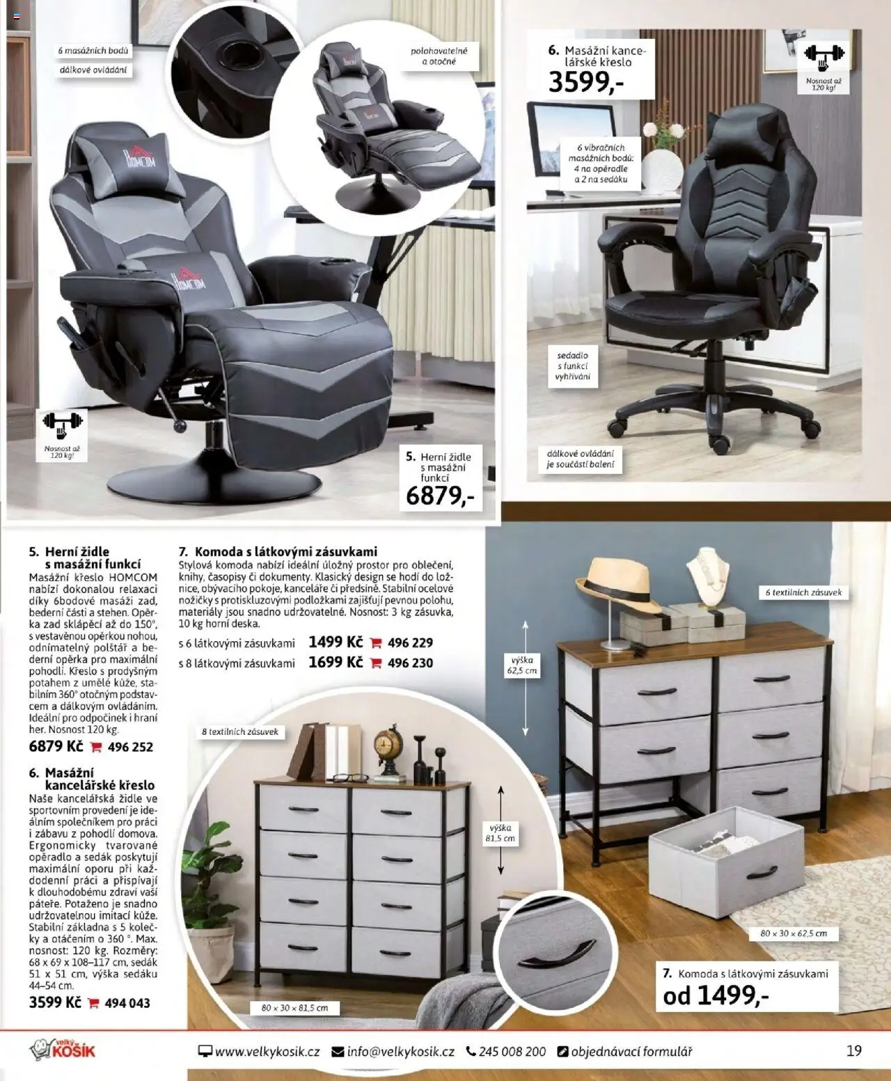 Velký Košík katalog září od 01.09.2025 | Strana: 19 | Produkty: Polštář, Komoda, Křeslo, Židle