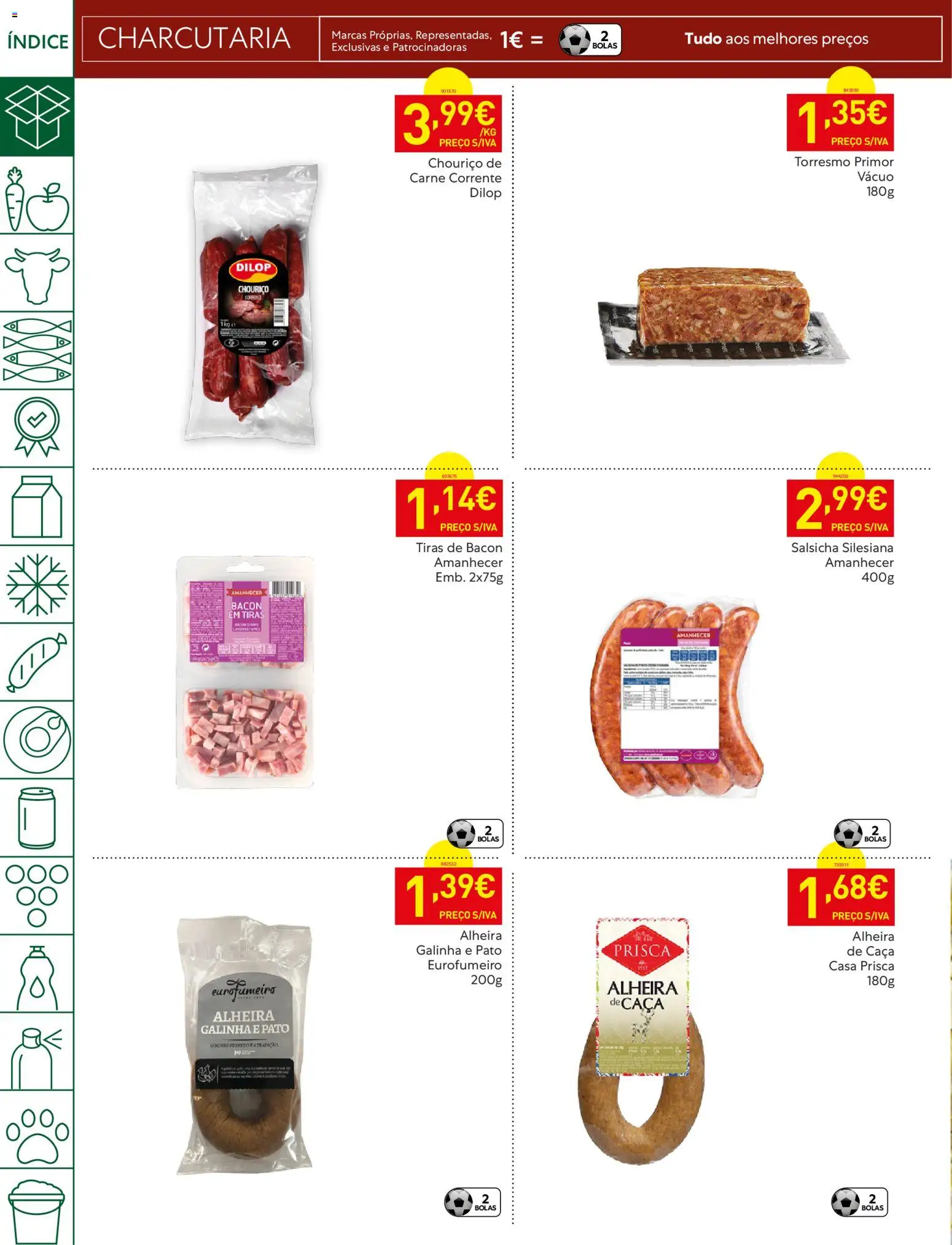 Recheio - Bons Negócios Madeira │ válido de 07.04.2026 | Página: 10 | Produtos: Bacon, Salsicha, Chouriço, Carne