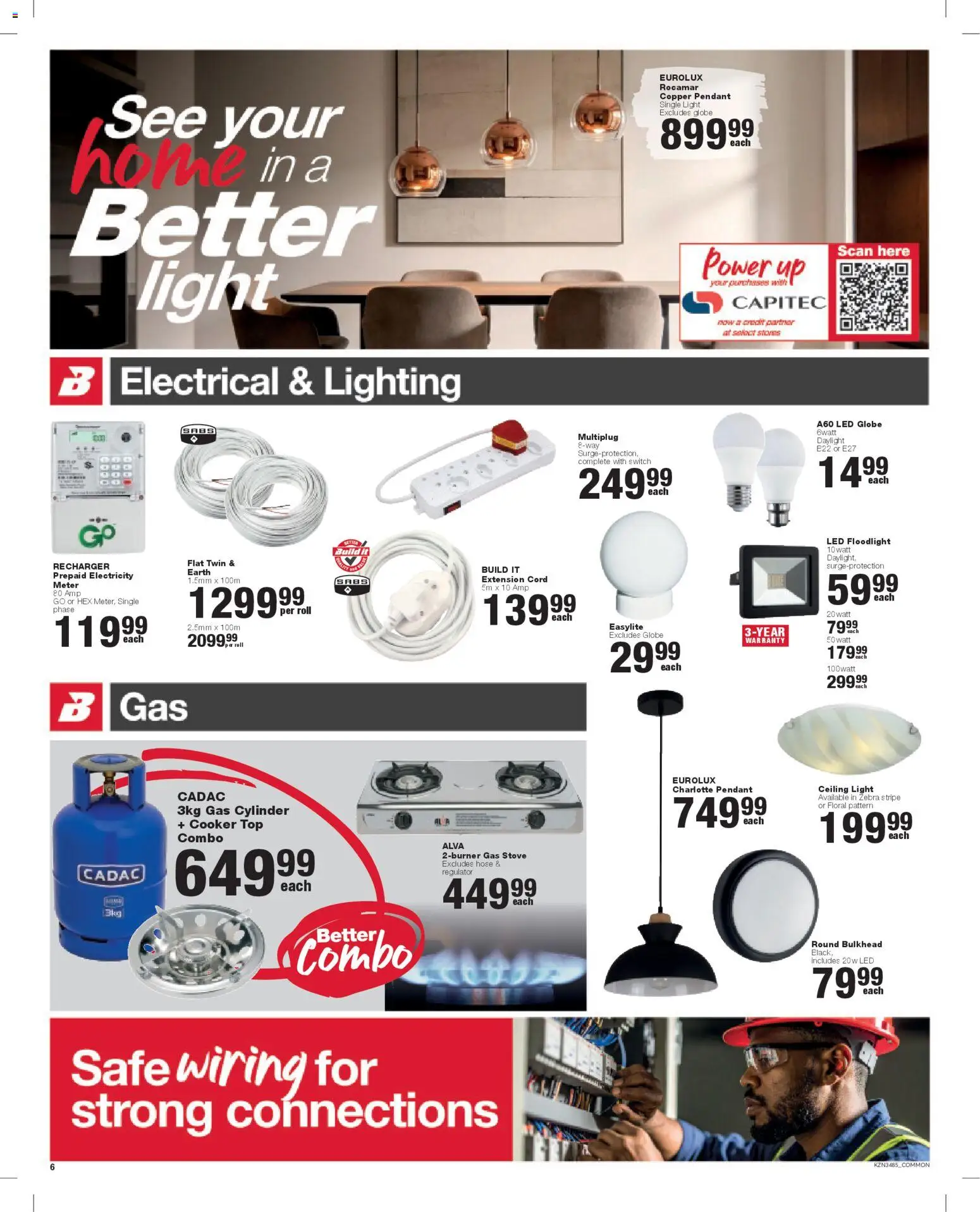 New Build It catalogue – valid from 24.04.2026 | Page: 6 | Products: Globe, Light, Switch, Gas stove