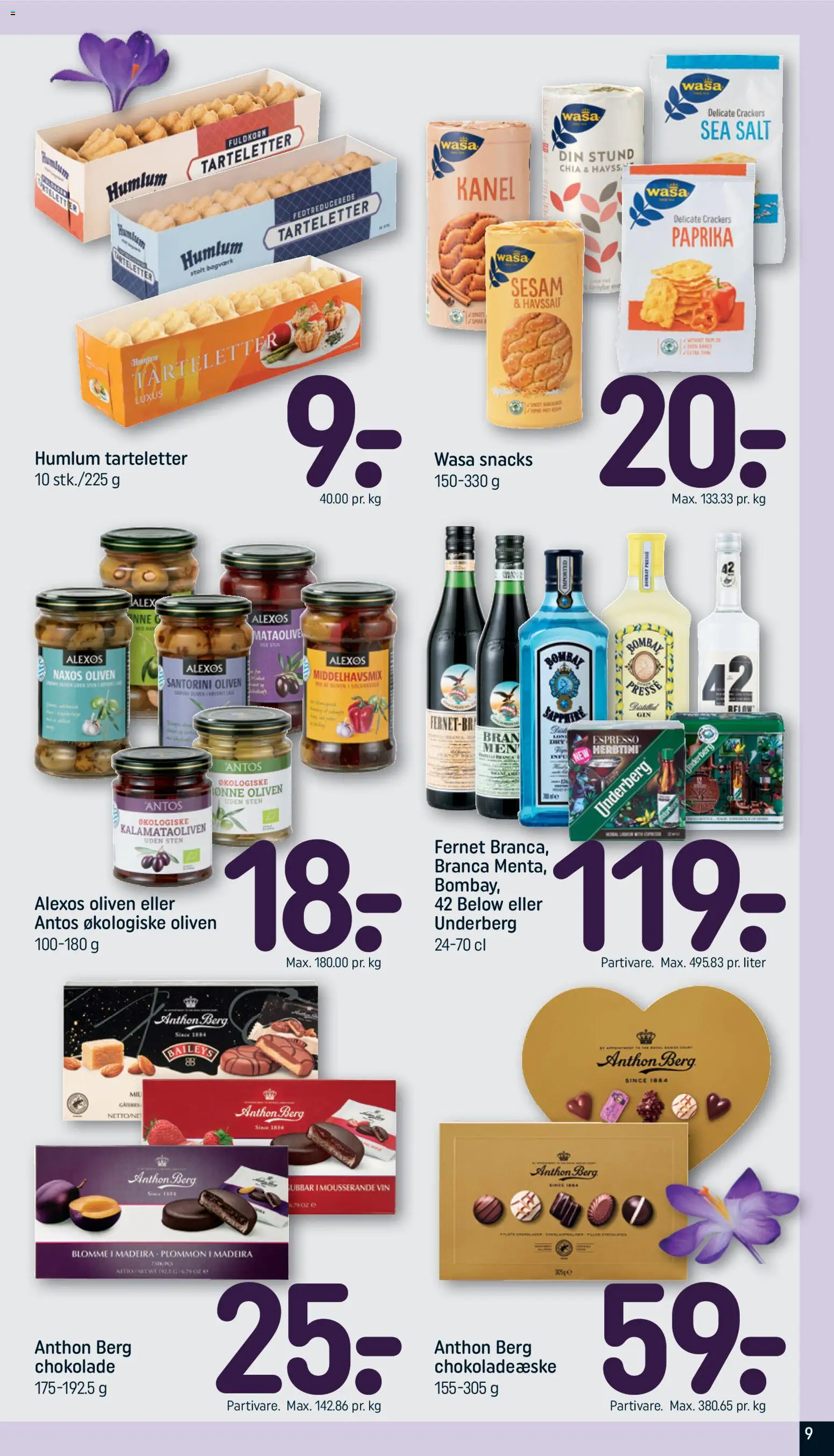 Rema 1000 tilbudsavis – gyldig fra 28.03.2026 | Side: 9 | Produkter: Vin, Kanel, Salt, Tarteletter