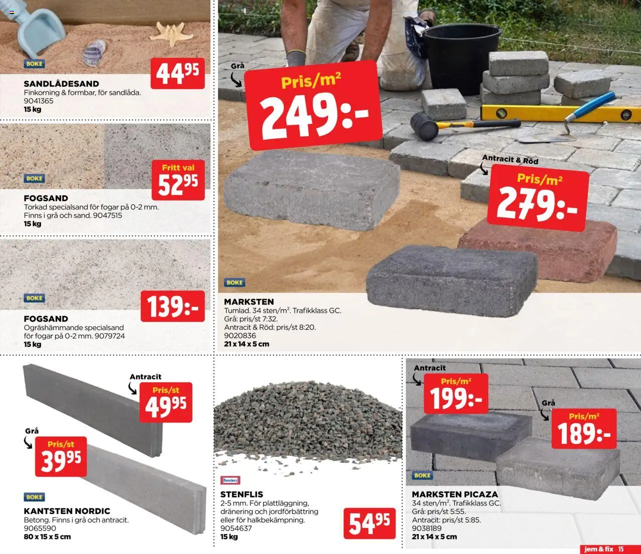 Jem & Fix reklamblad aktuell från 05.10.2025 | Sida: 15 | Produkter: Sandlådesand